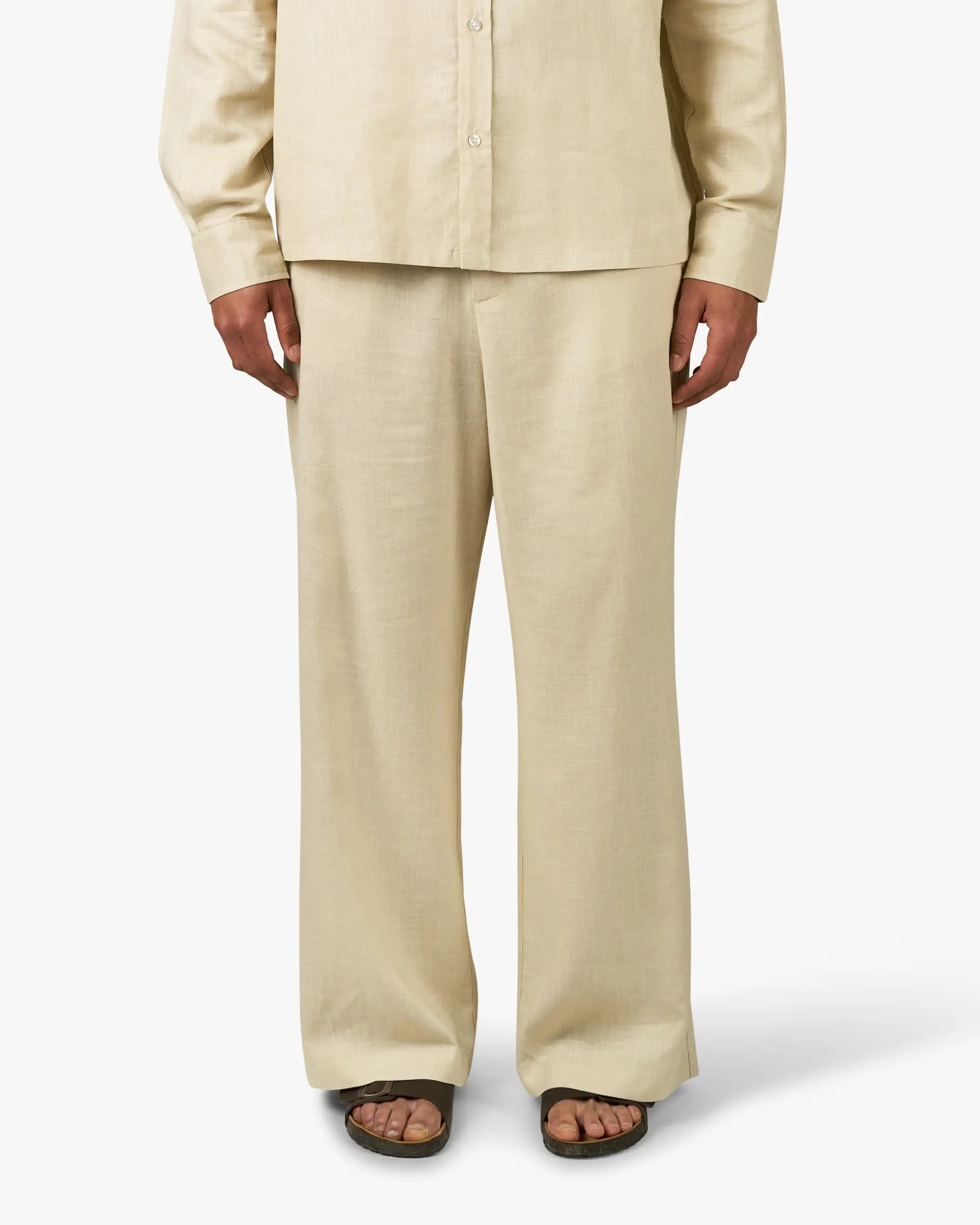Cannes Linen Pantalon | Beige