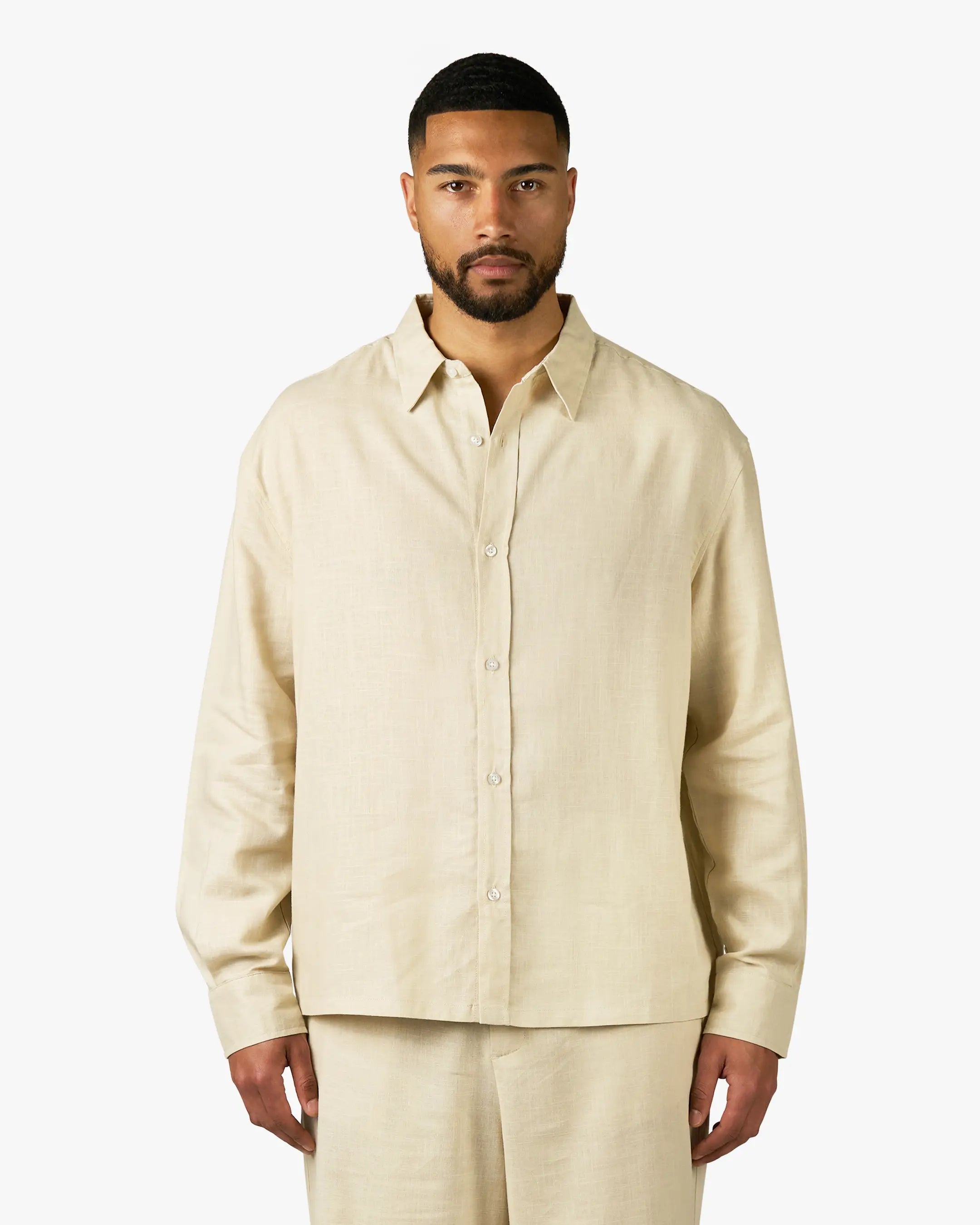 Cannes Linen Shirt | Beige