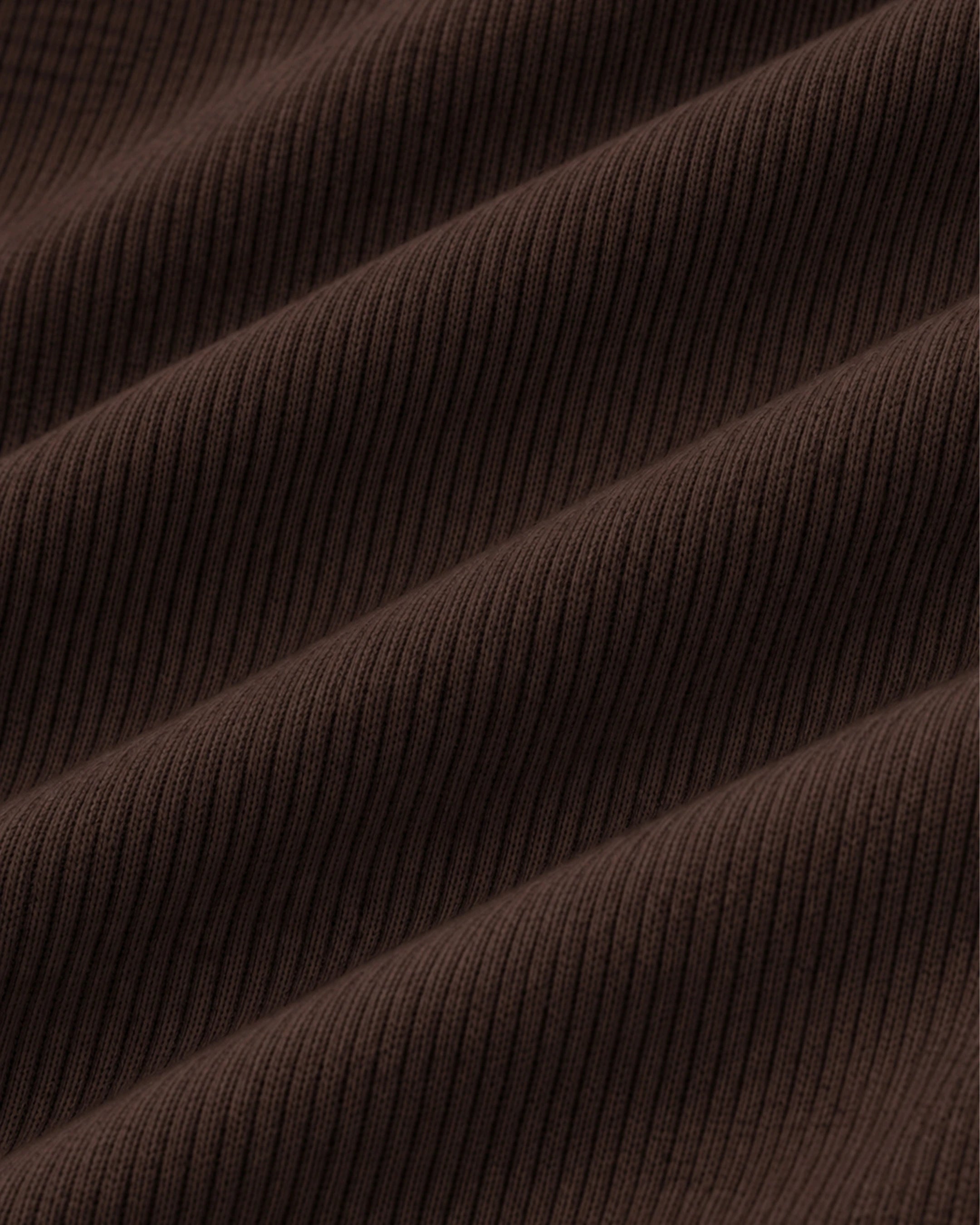 Mougins Ribbed Henley T-Shirt | Brown