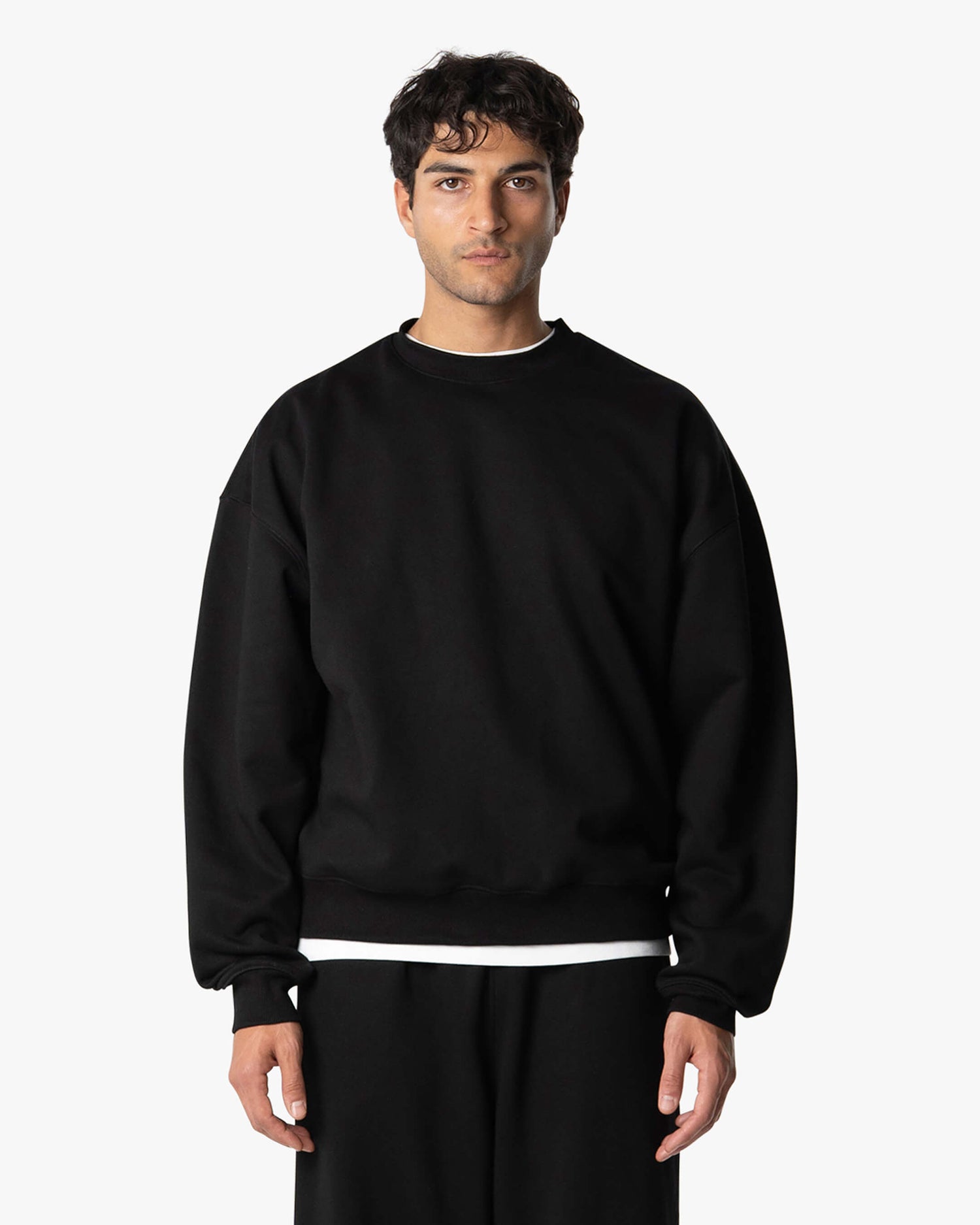 Oversized Blank Sweater | Black