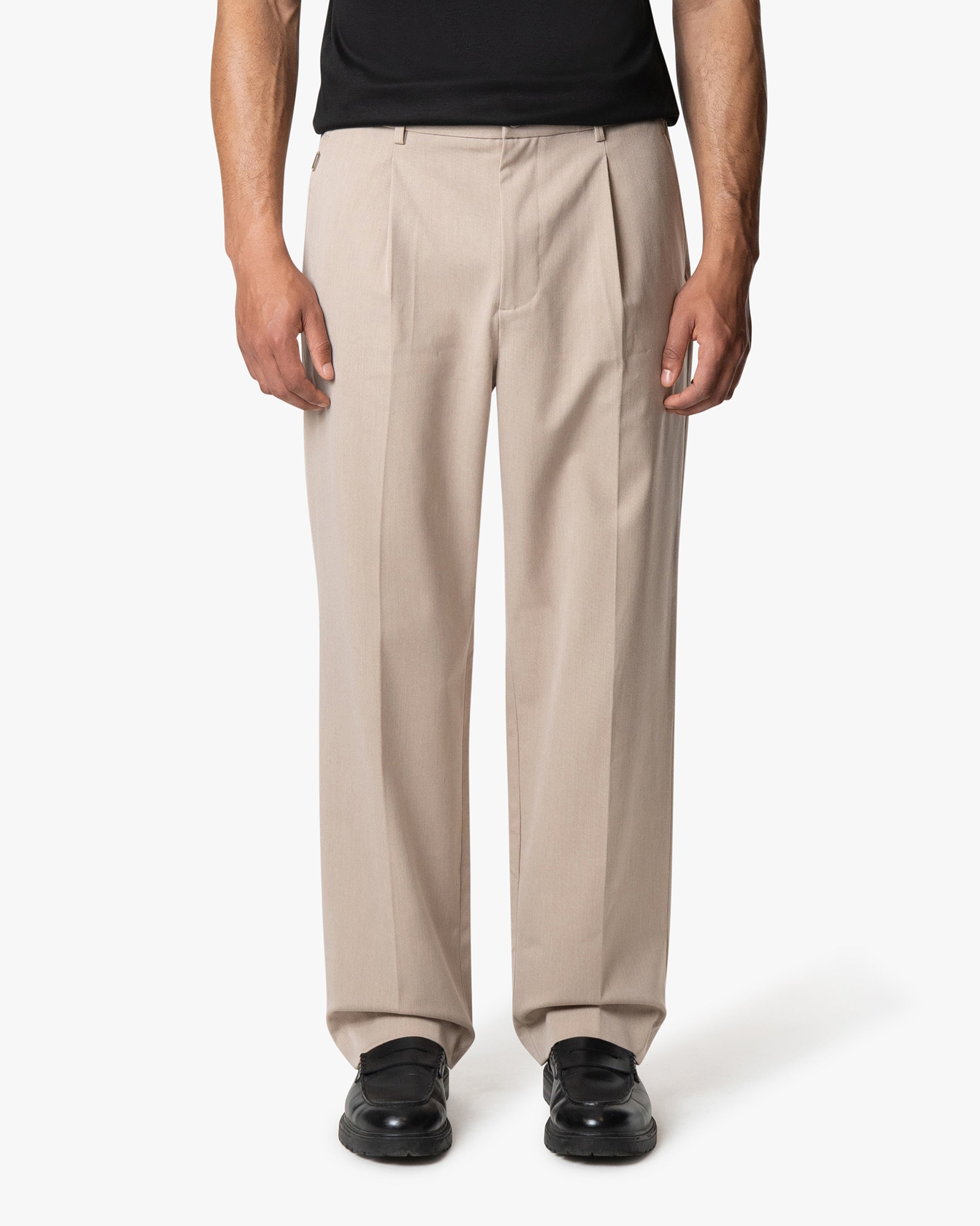 Fender Straight Pants | Beige