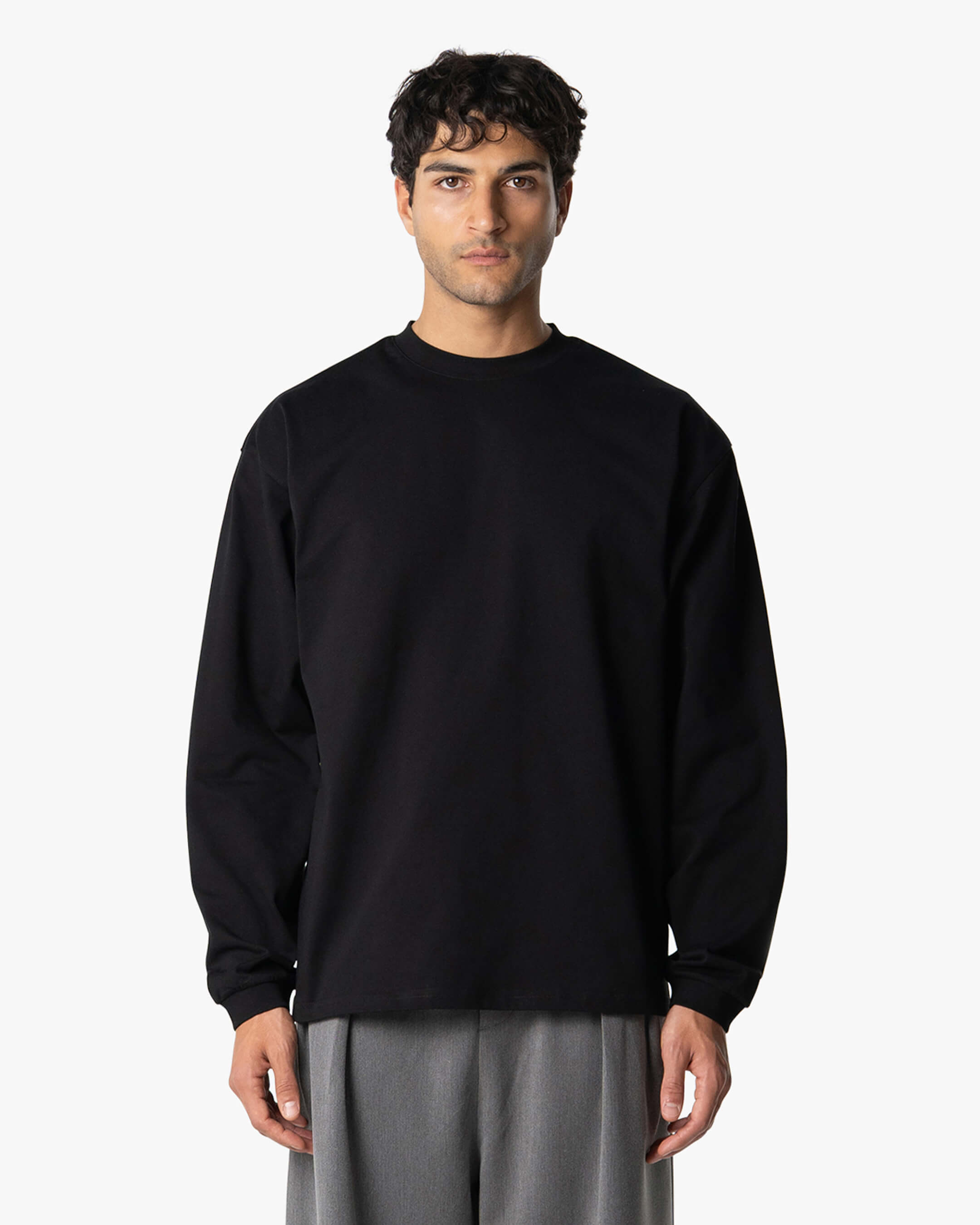 Oversized Blank Longsleeve | Black