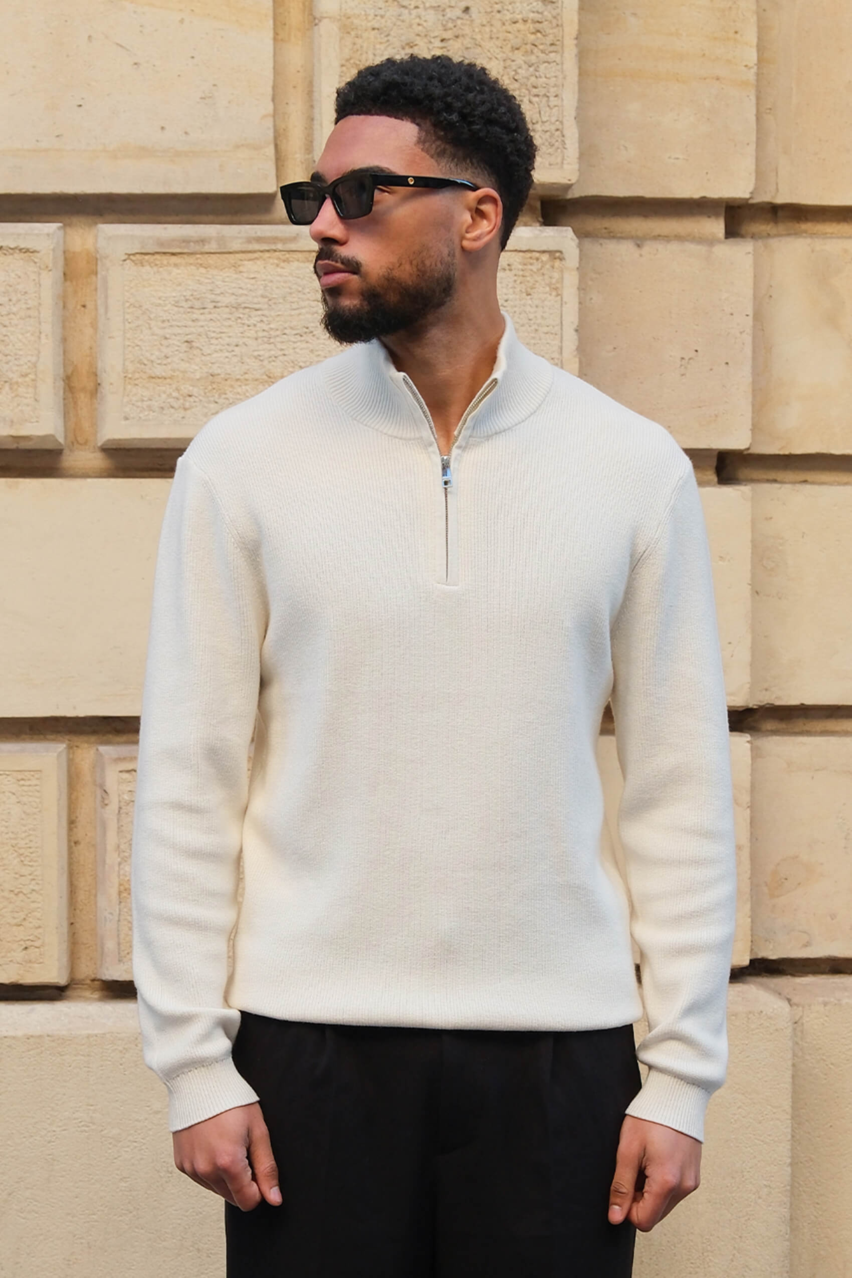 Armada half zip | Ecru