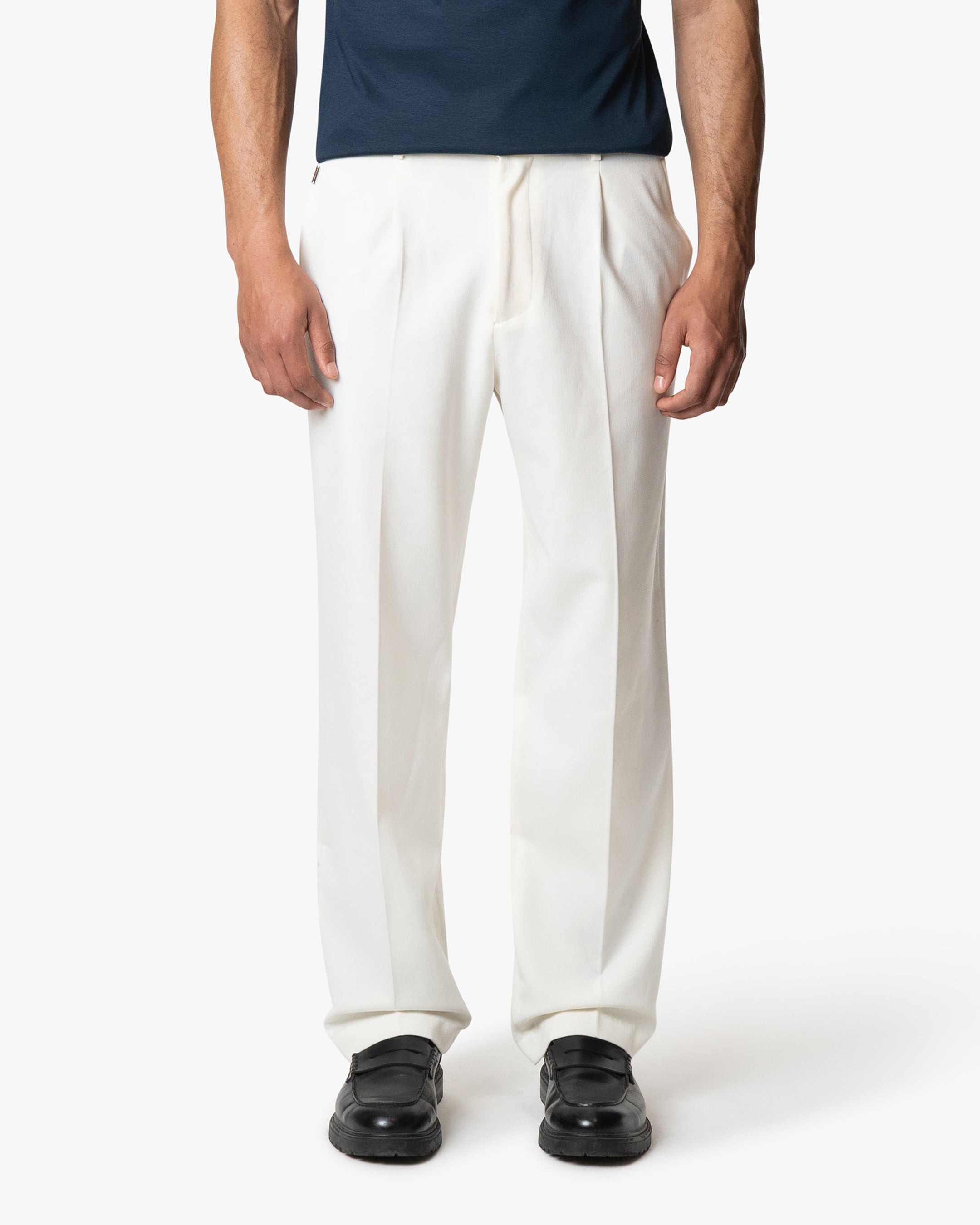 Fender Straight Pants | Ecru