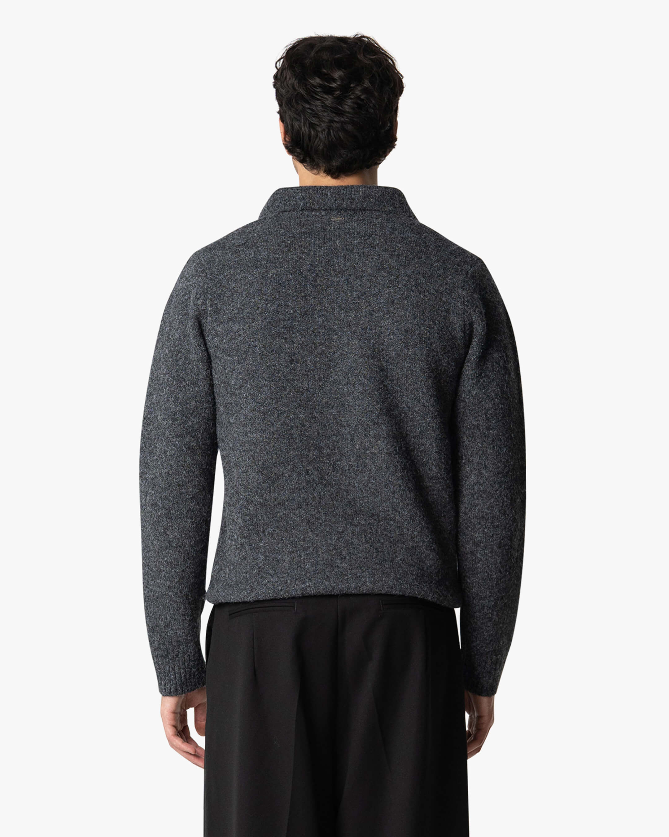 Regatta Regular Brushed Polo Sweater | Black Melee