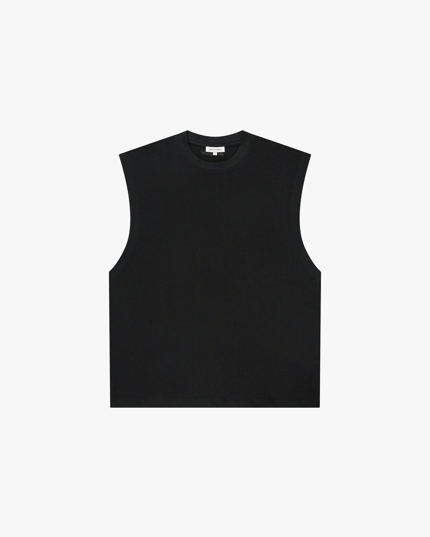 Blank Boxy Tank Top | Black