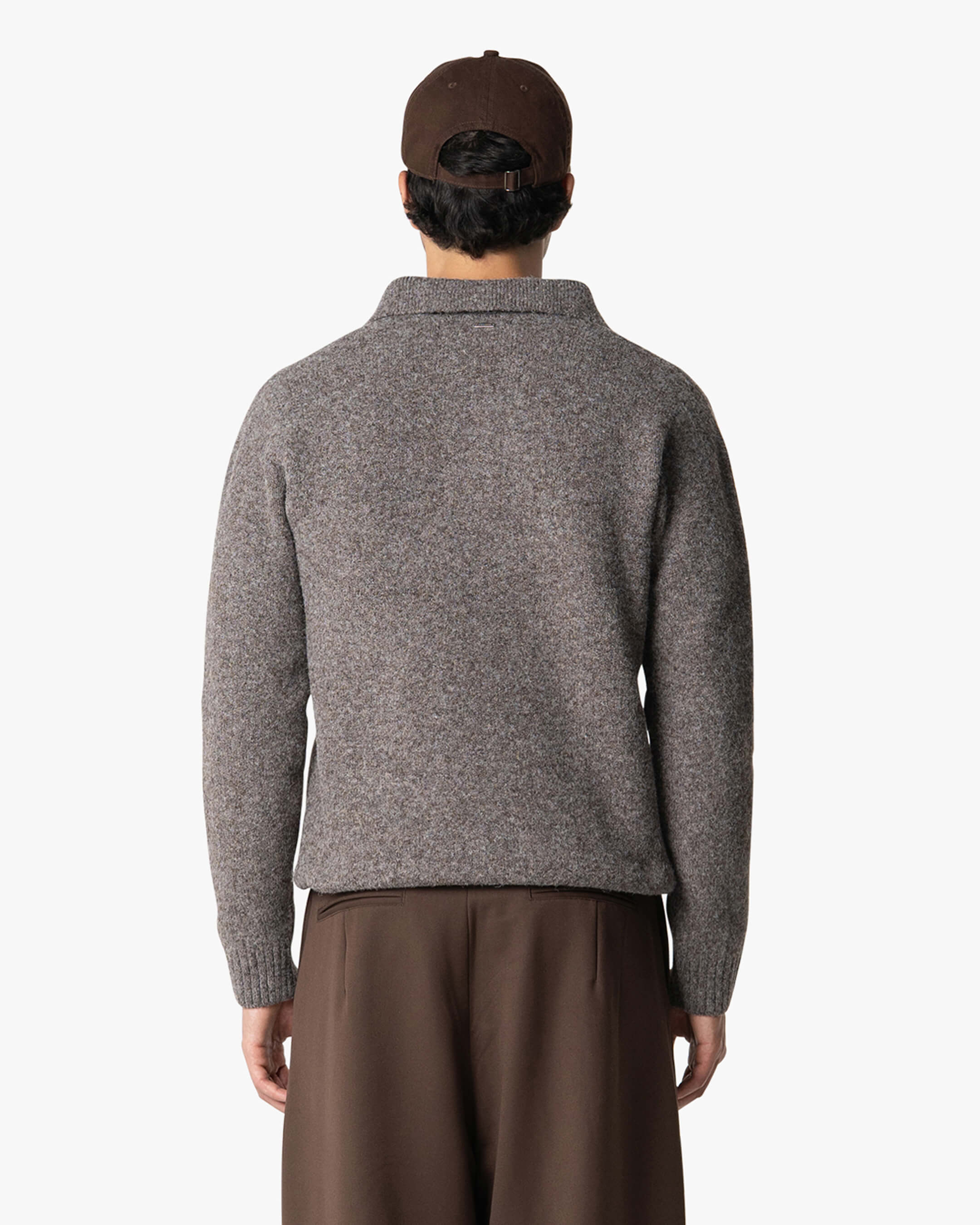 Regatta Regular Brushed Polo Sweater | Brown Melee