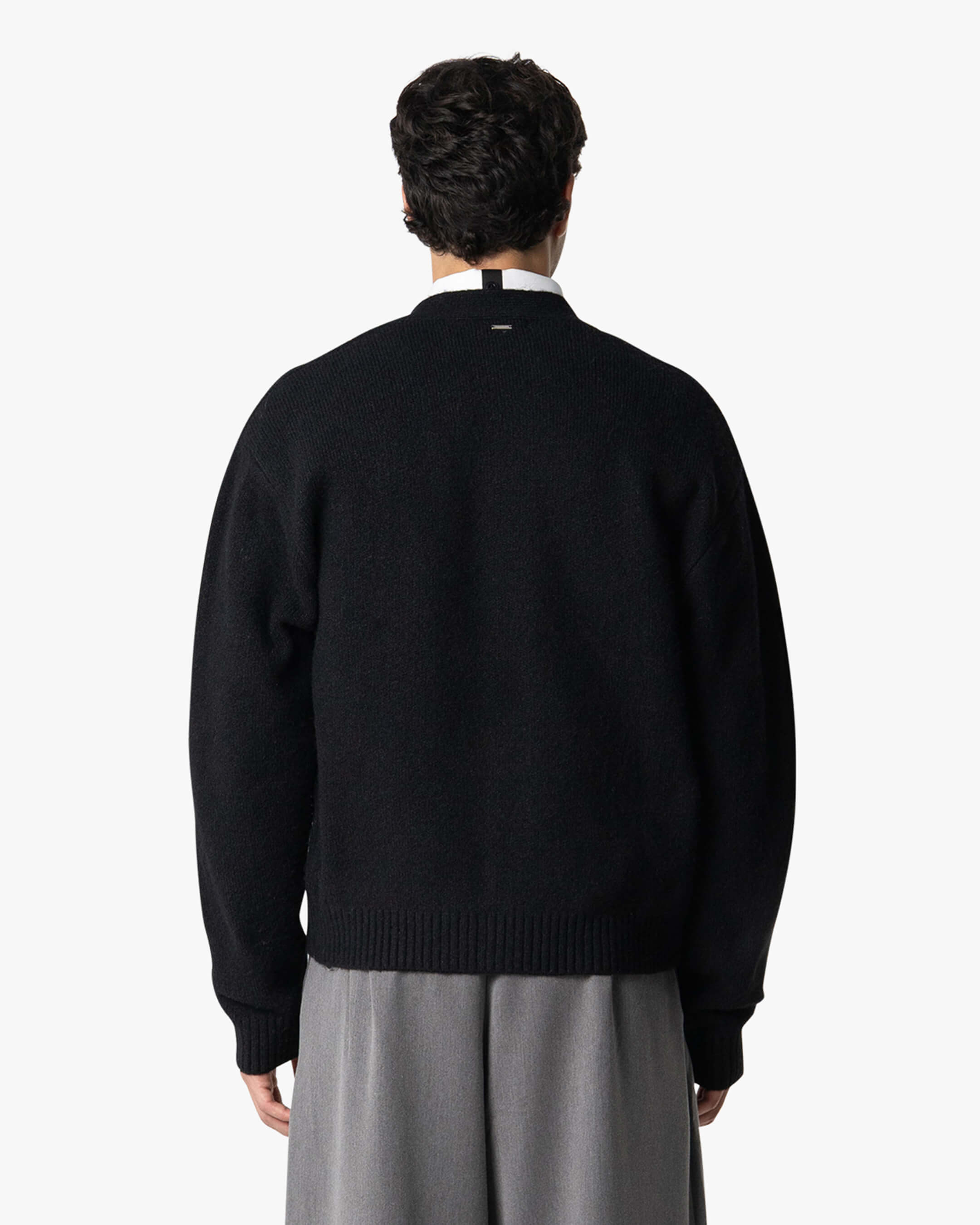 Marea V-Neck Brushed Cardigan | Black