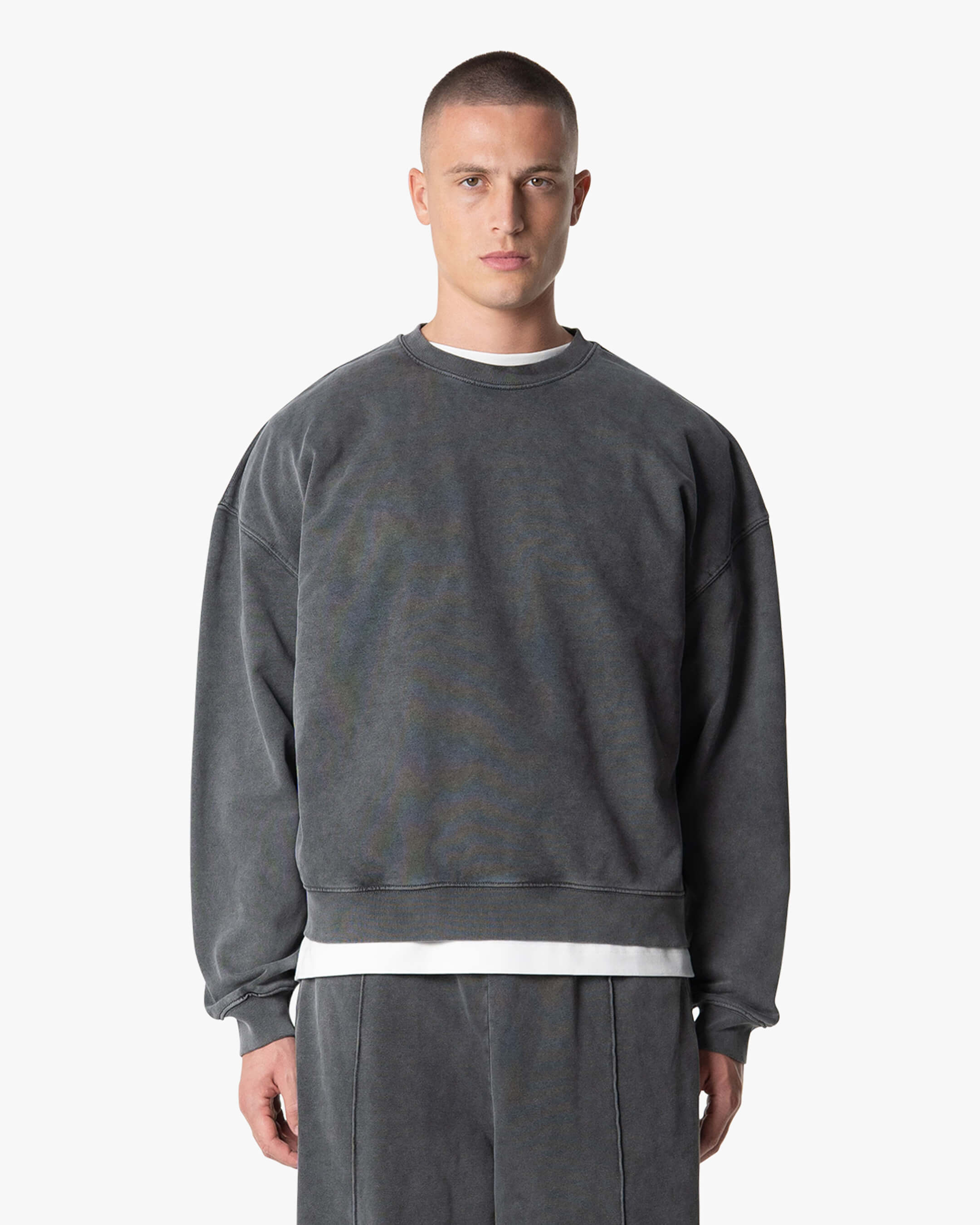Acid Wash Oversized Sweater | Acid Grey
