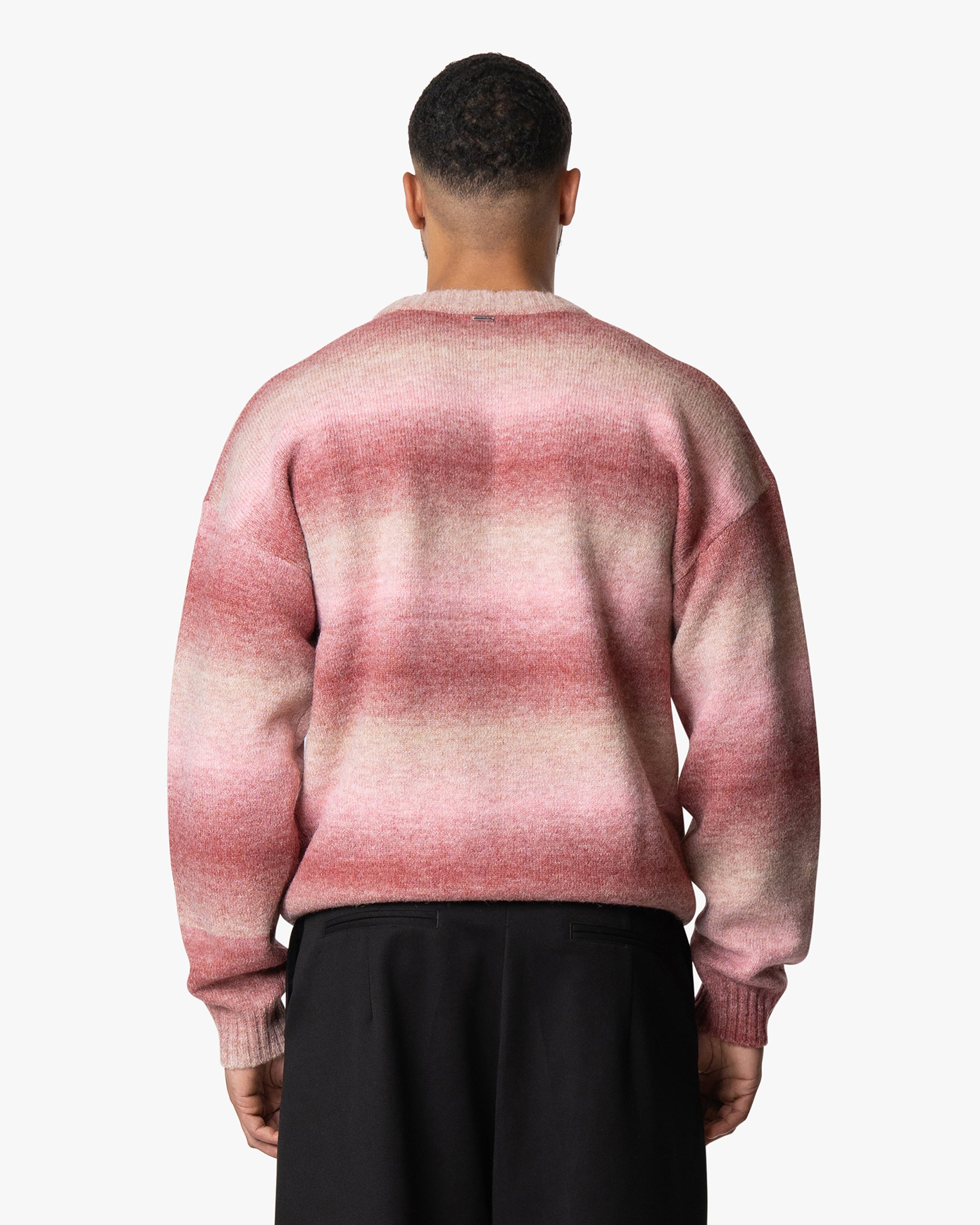 Aria Oversized Gradient Sweater | Pink/White