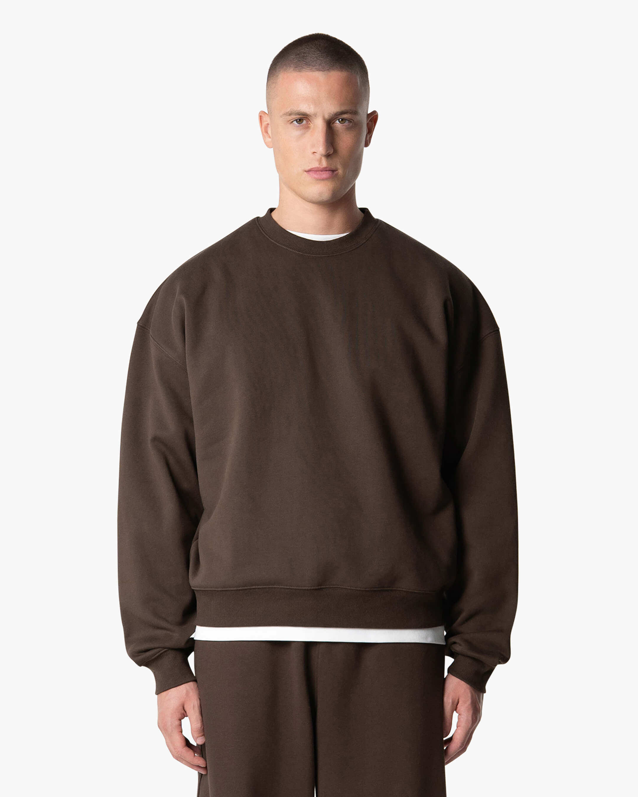 Oversized Blank Sweater | Brown