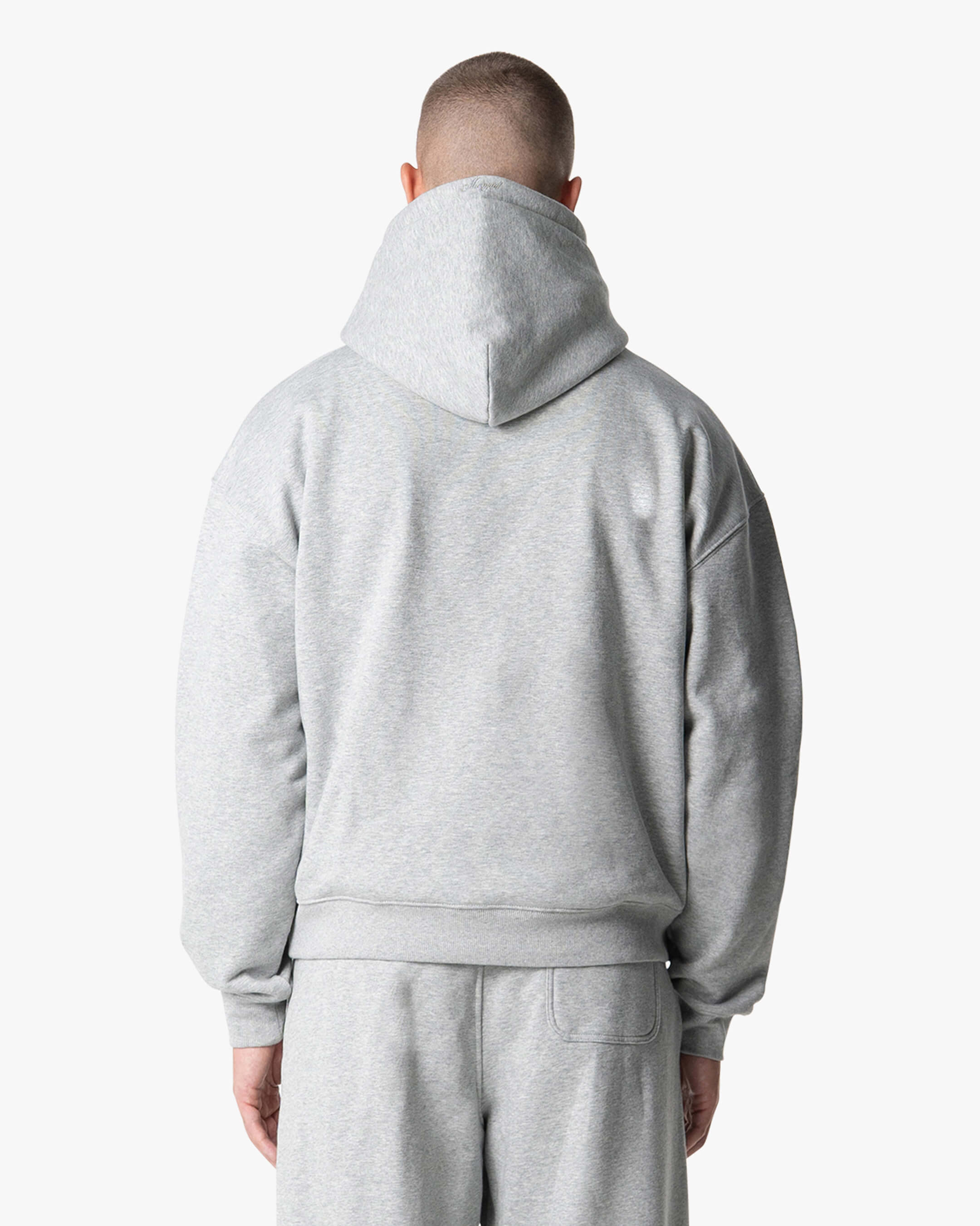 Oversized Blank Hoodie | Grey Melee