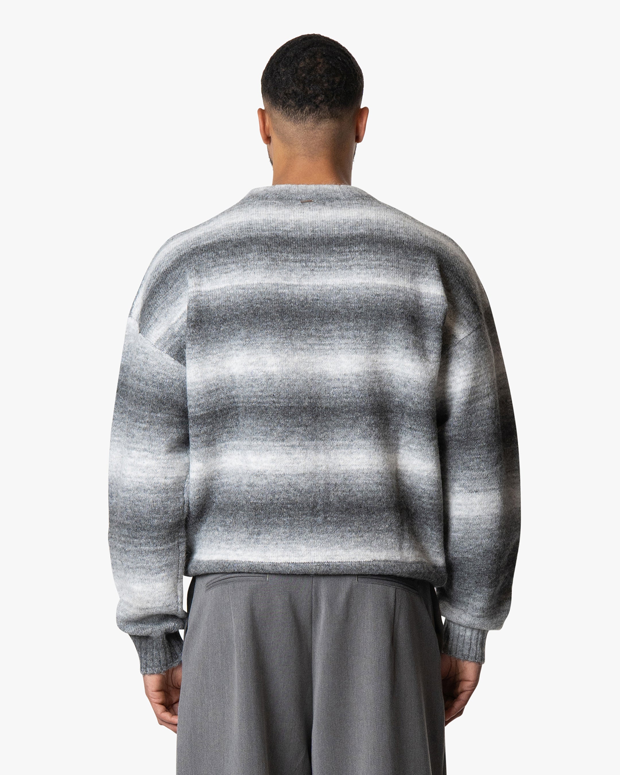 Aria Oversized Gradient Sweater | Grey/White