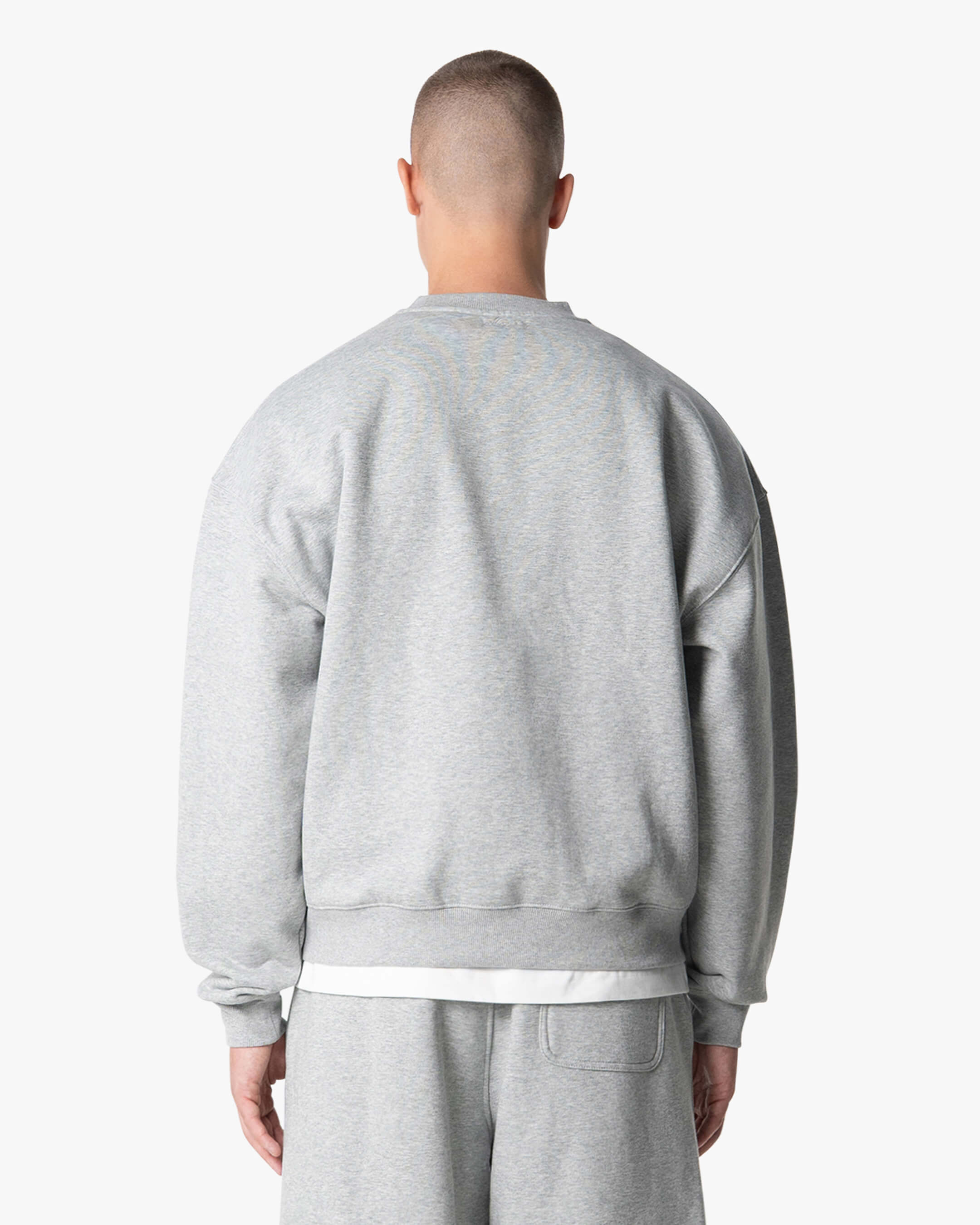 Oversized Blank Sweater | Grey Melee