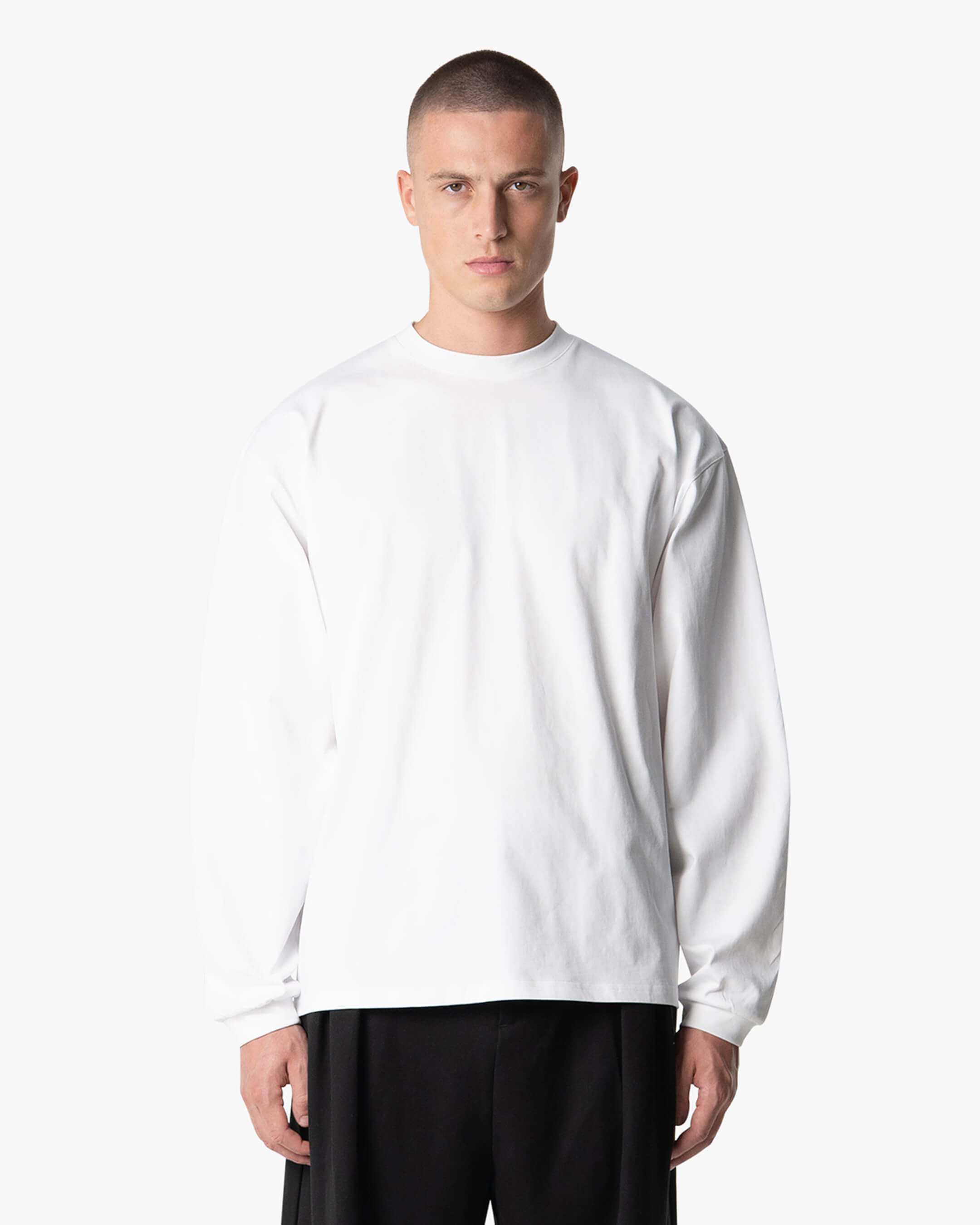 Oversized Blank Longsleeve | White