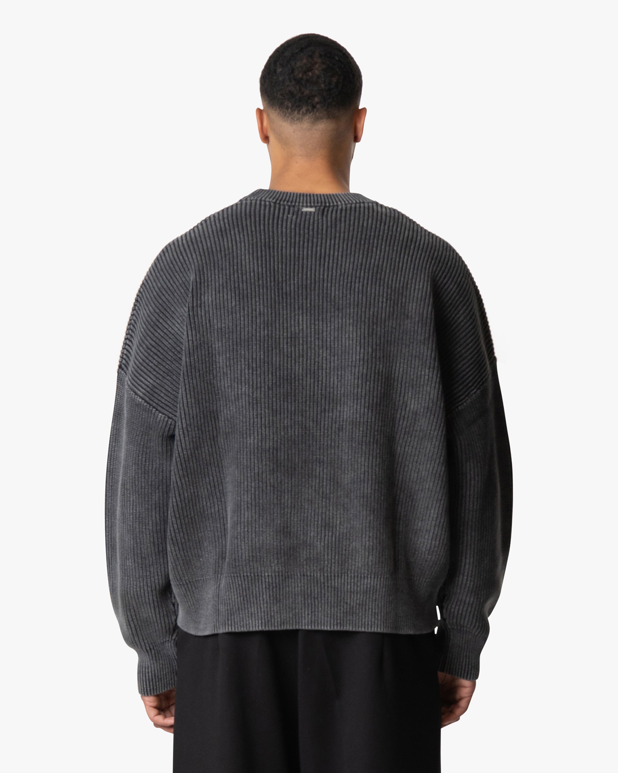 Ariano Acid Cotton Boxy Sweater | Acid Black