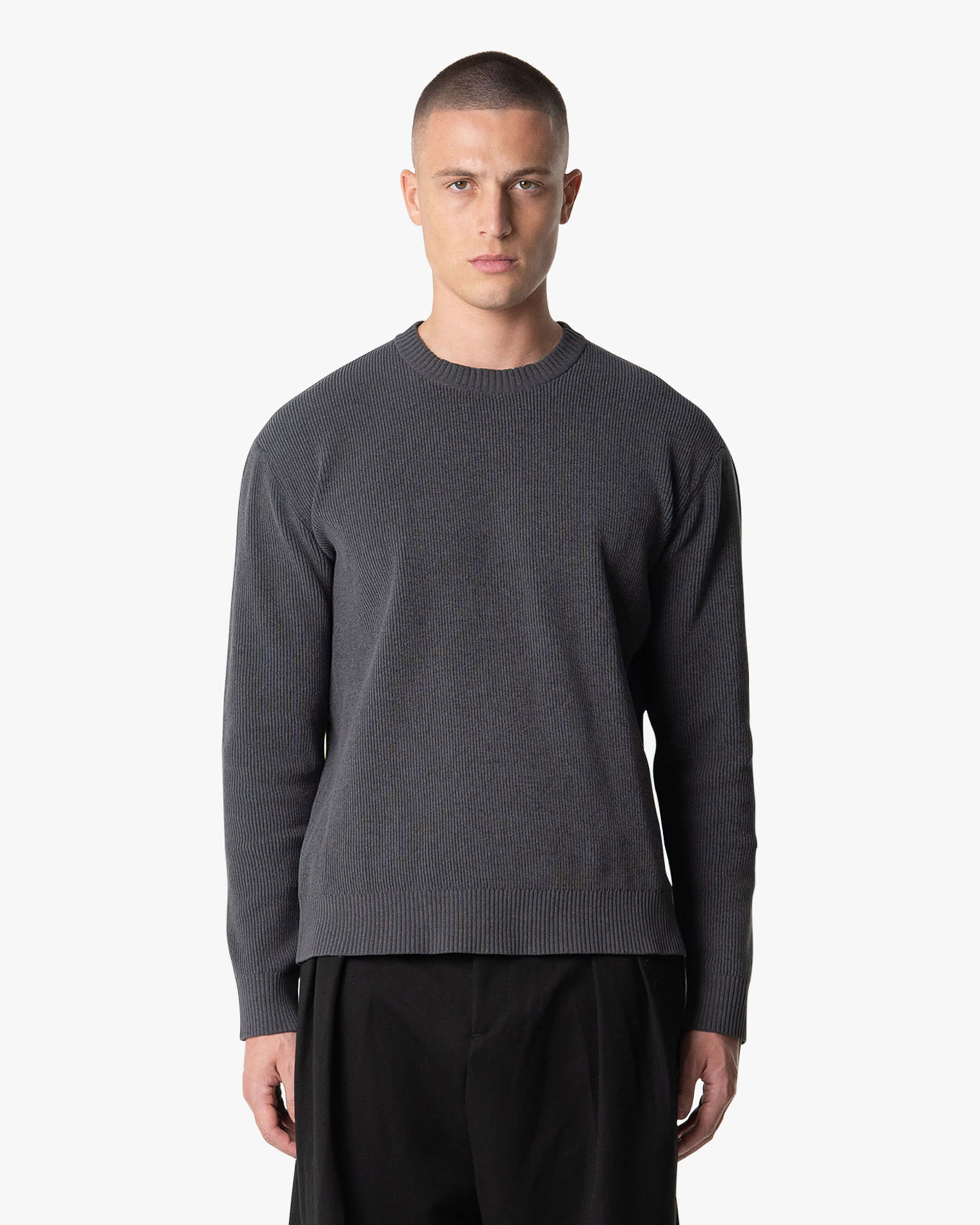 Cascata Rib-Knit Sweater | Grey