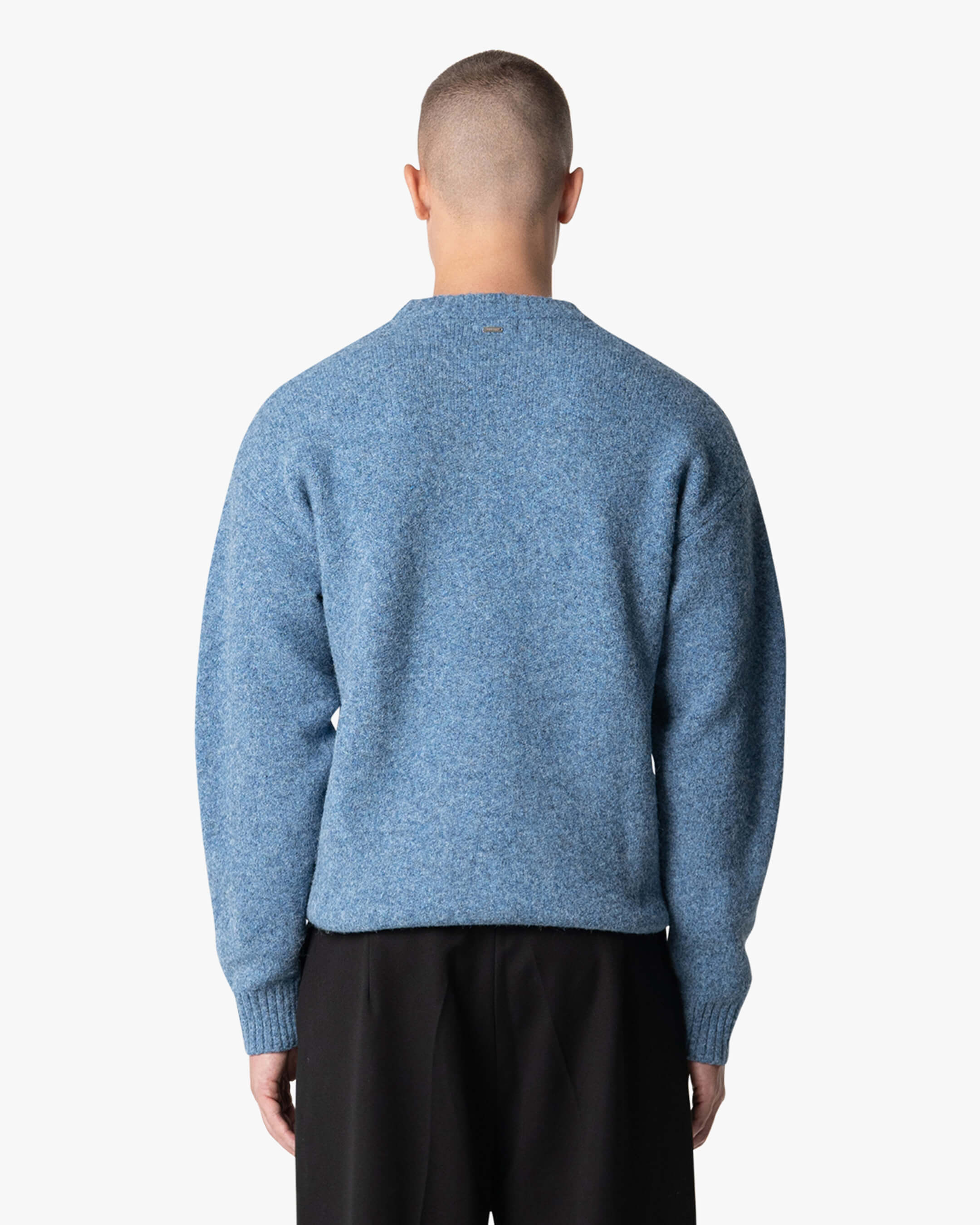 Brixton Wool-Blend Brushed Sweater | Blue