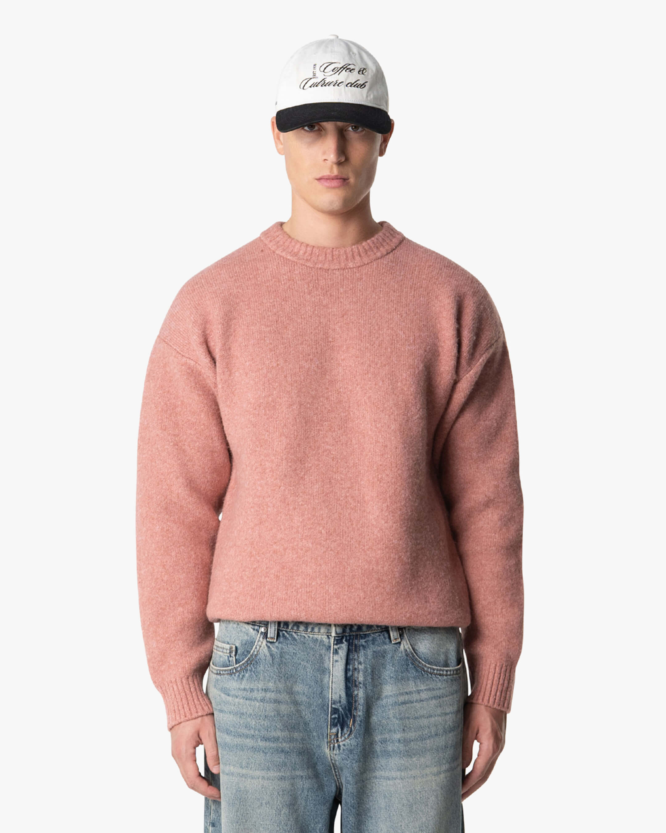 Brixton Wool-Blend Brushed Sweater | Pink