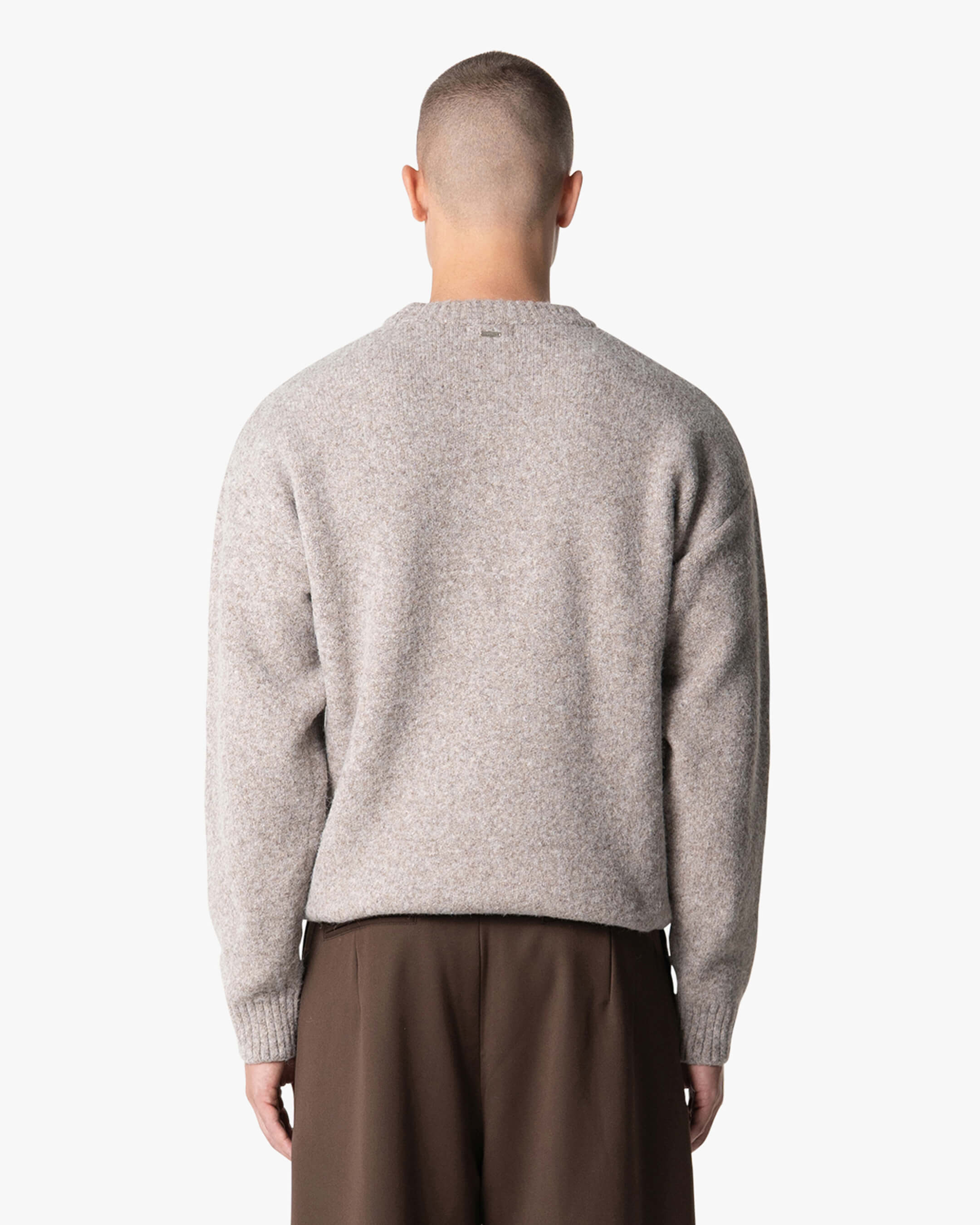 Brixton Wool-Blend Brushed Sweater | Light Brown Melee
