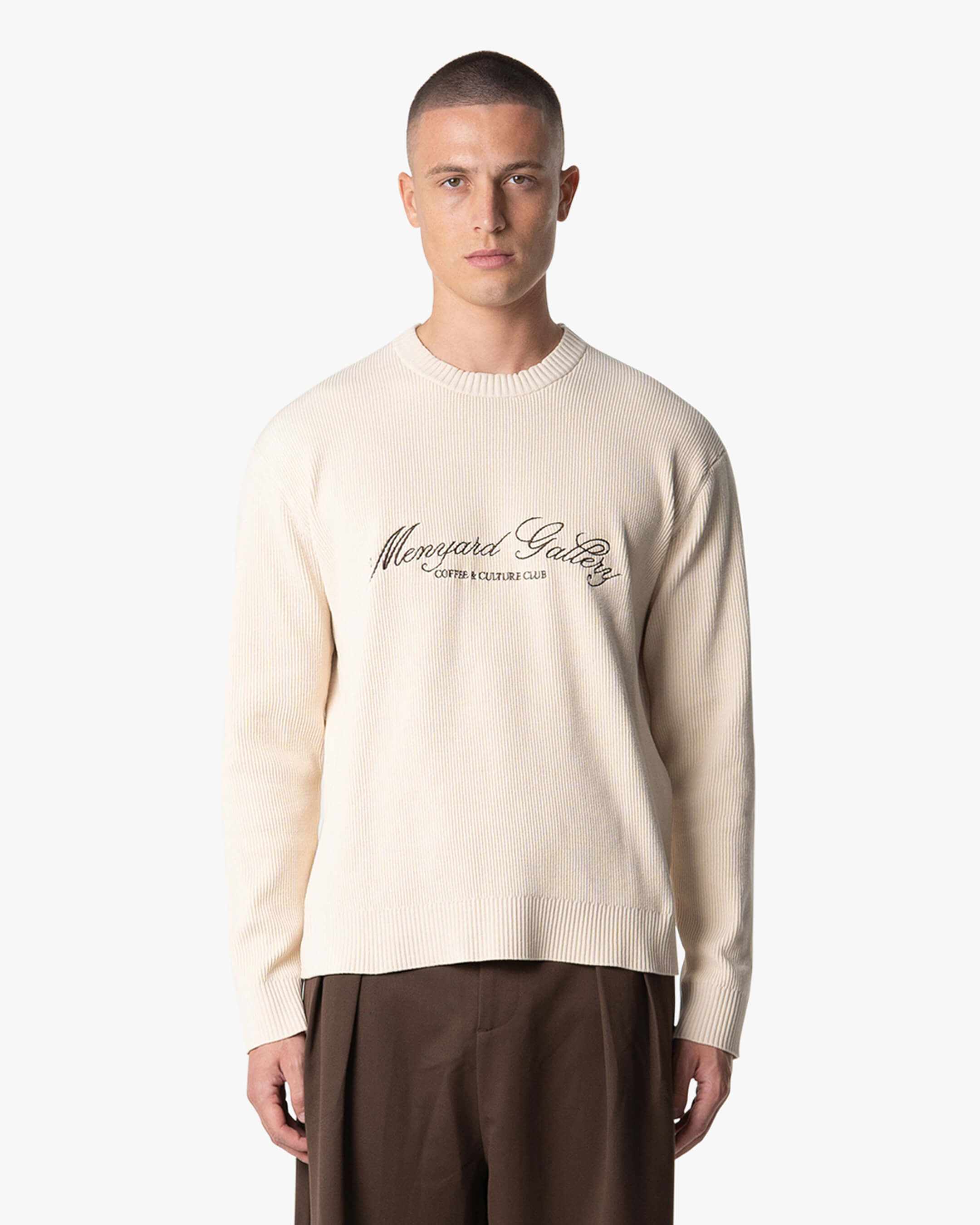 Culture Knitted Crewneck | Creme