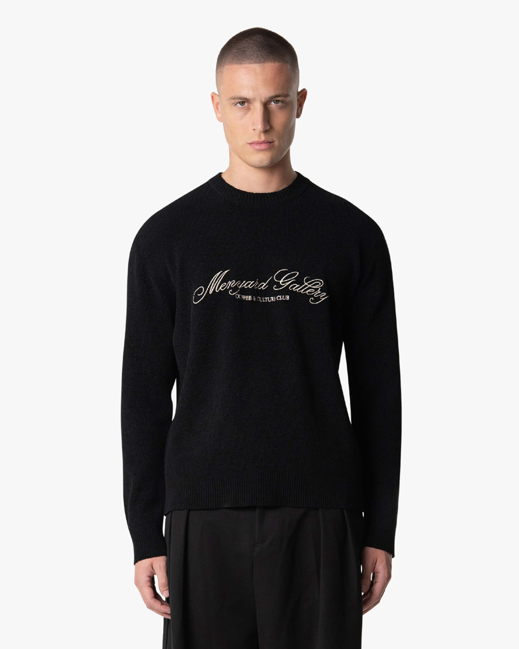 Culture Knitted Crewneck | Black
