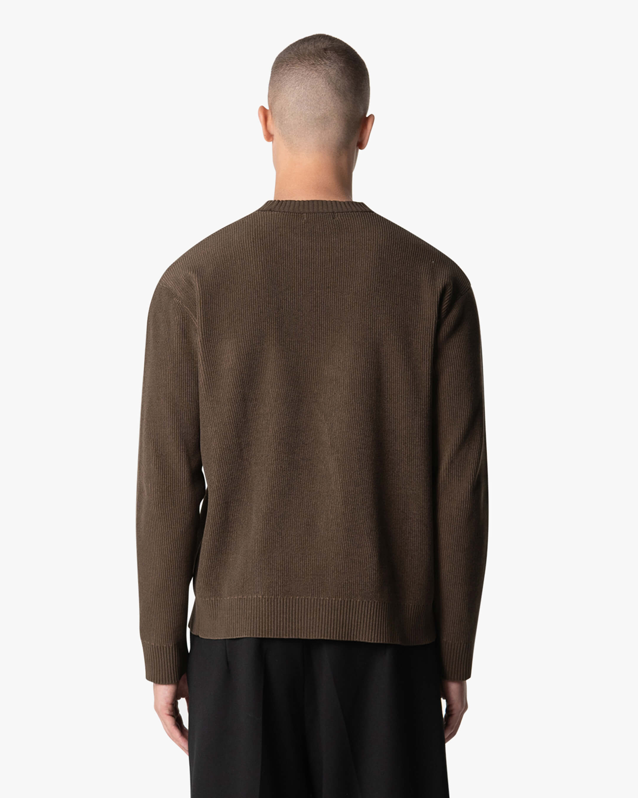 Culture Knitted Crewneck | Brown