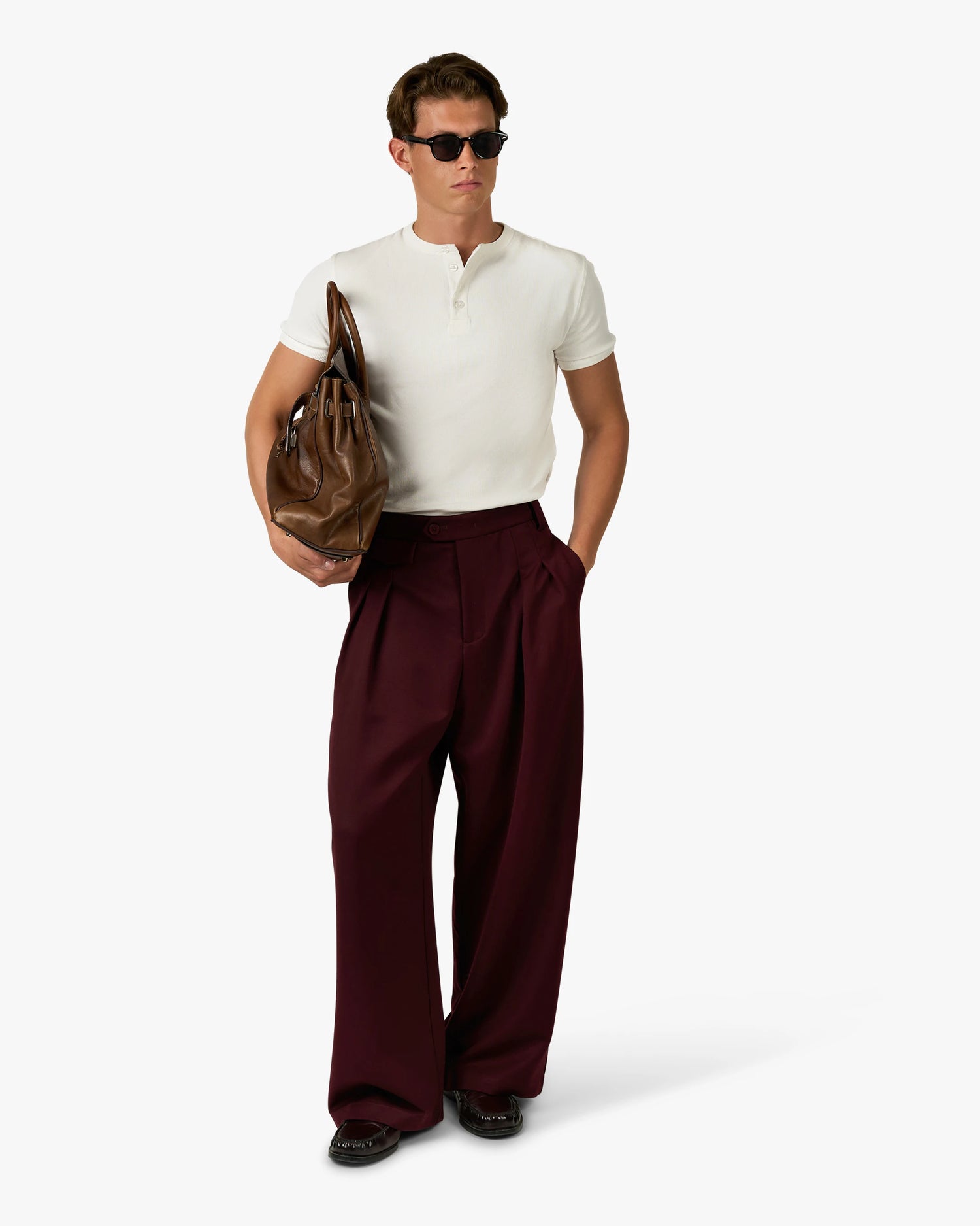 Pantalon ample à plis Ambra