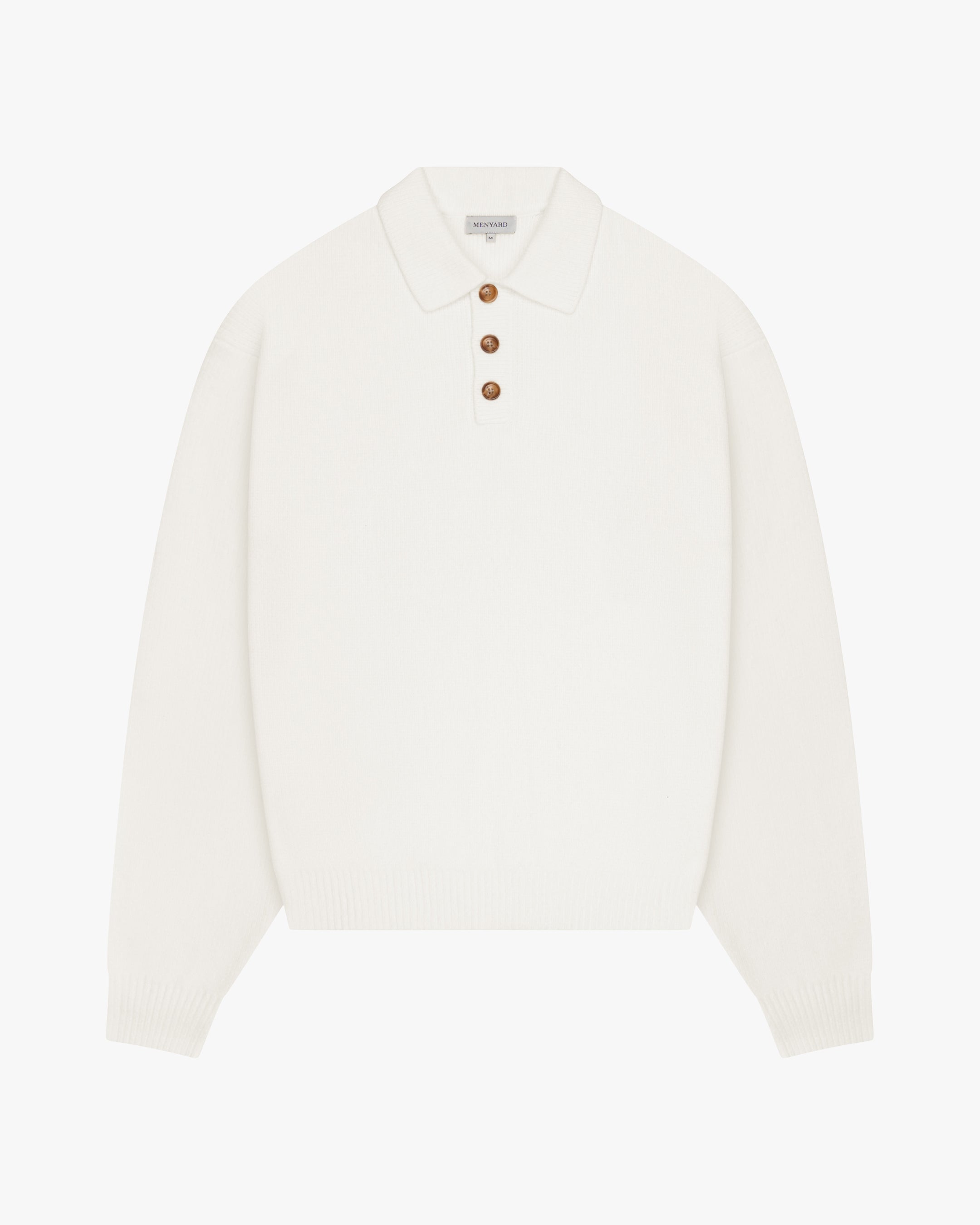 Alessandro Knitted Polo Sweater | Ecru