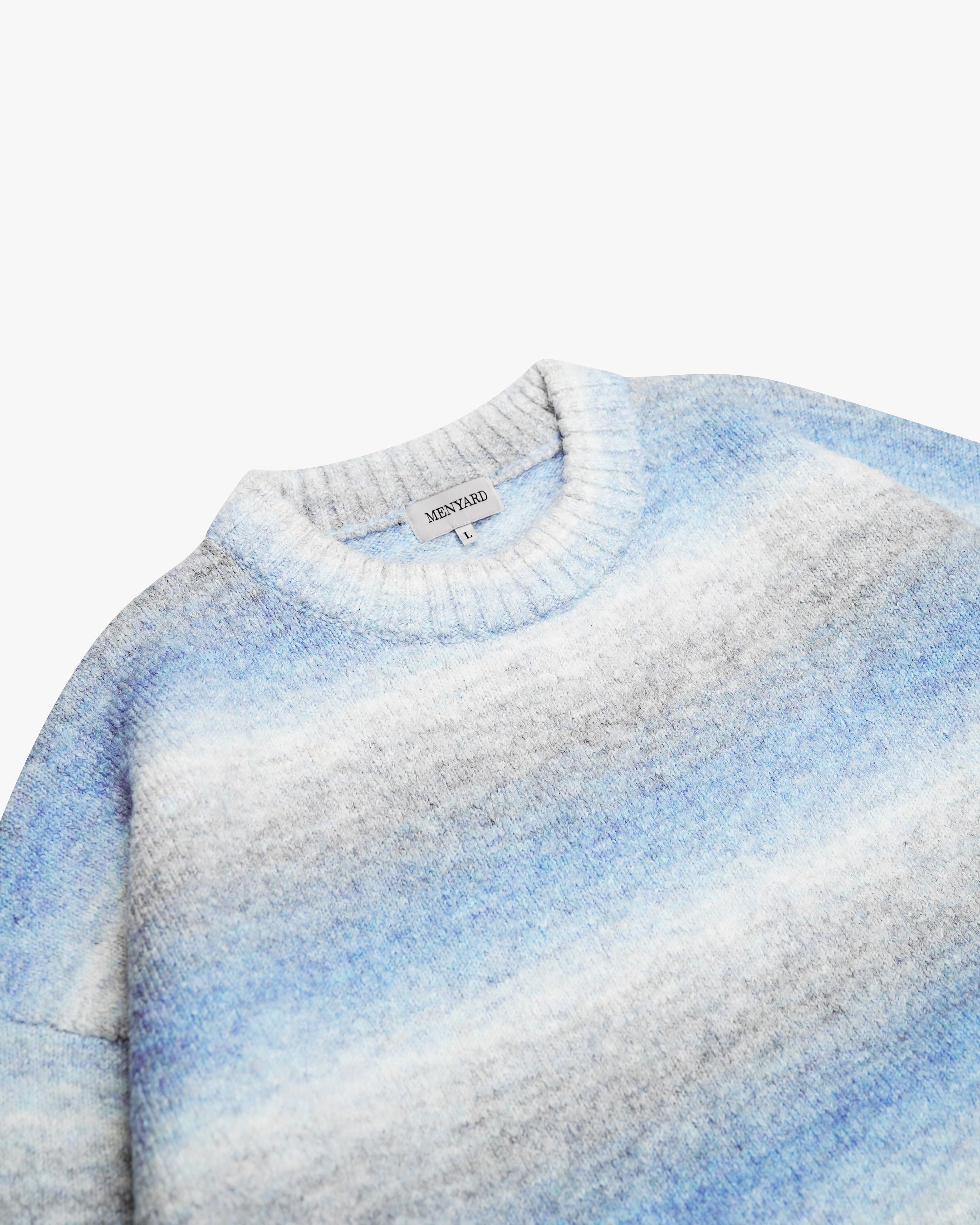 Aria Oversized Gradient Sweater | Blue/White