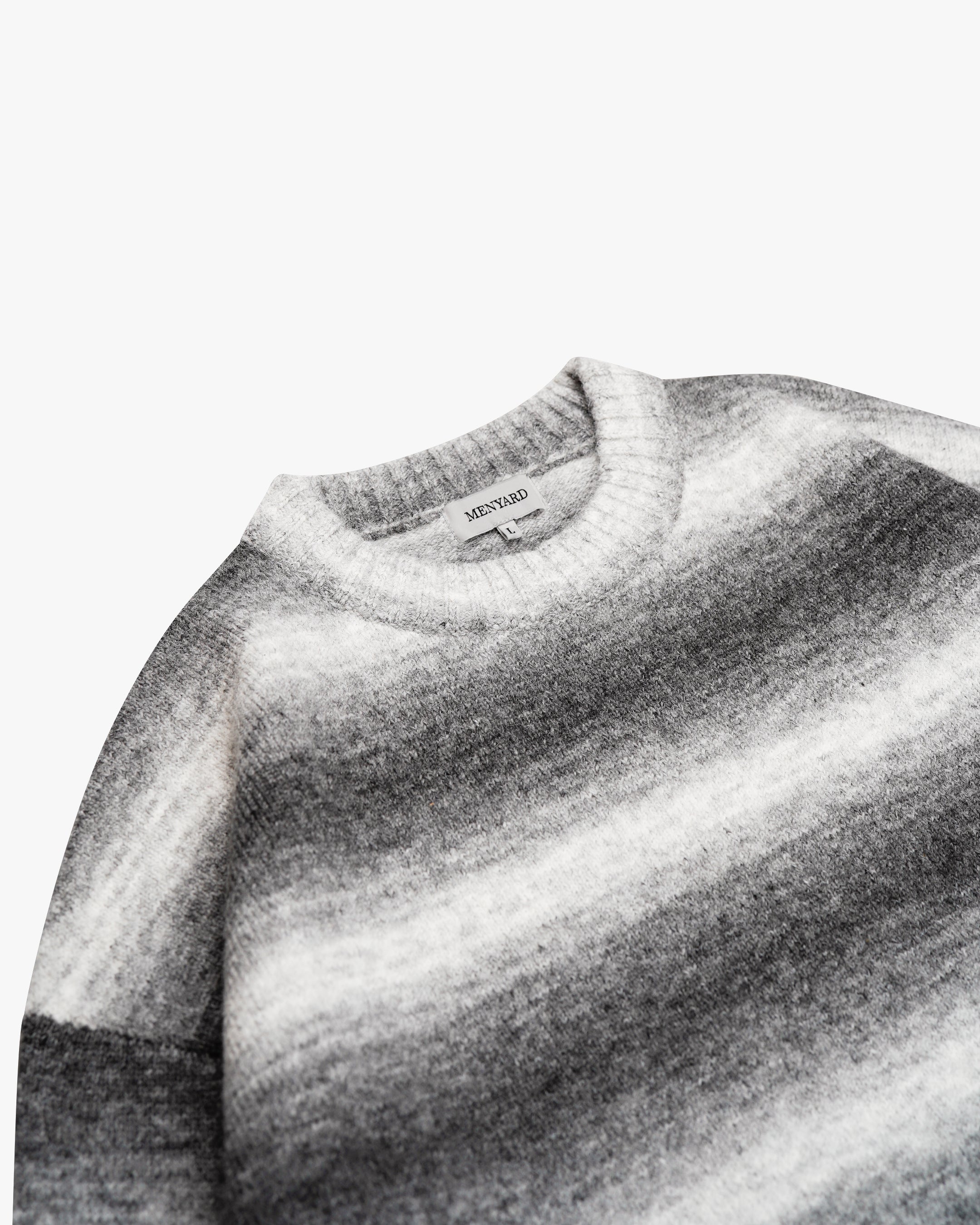Aria Oversized Gradient Sweater | Grey/White