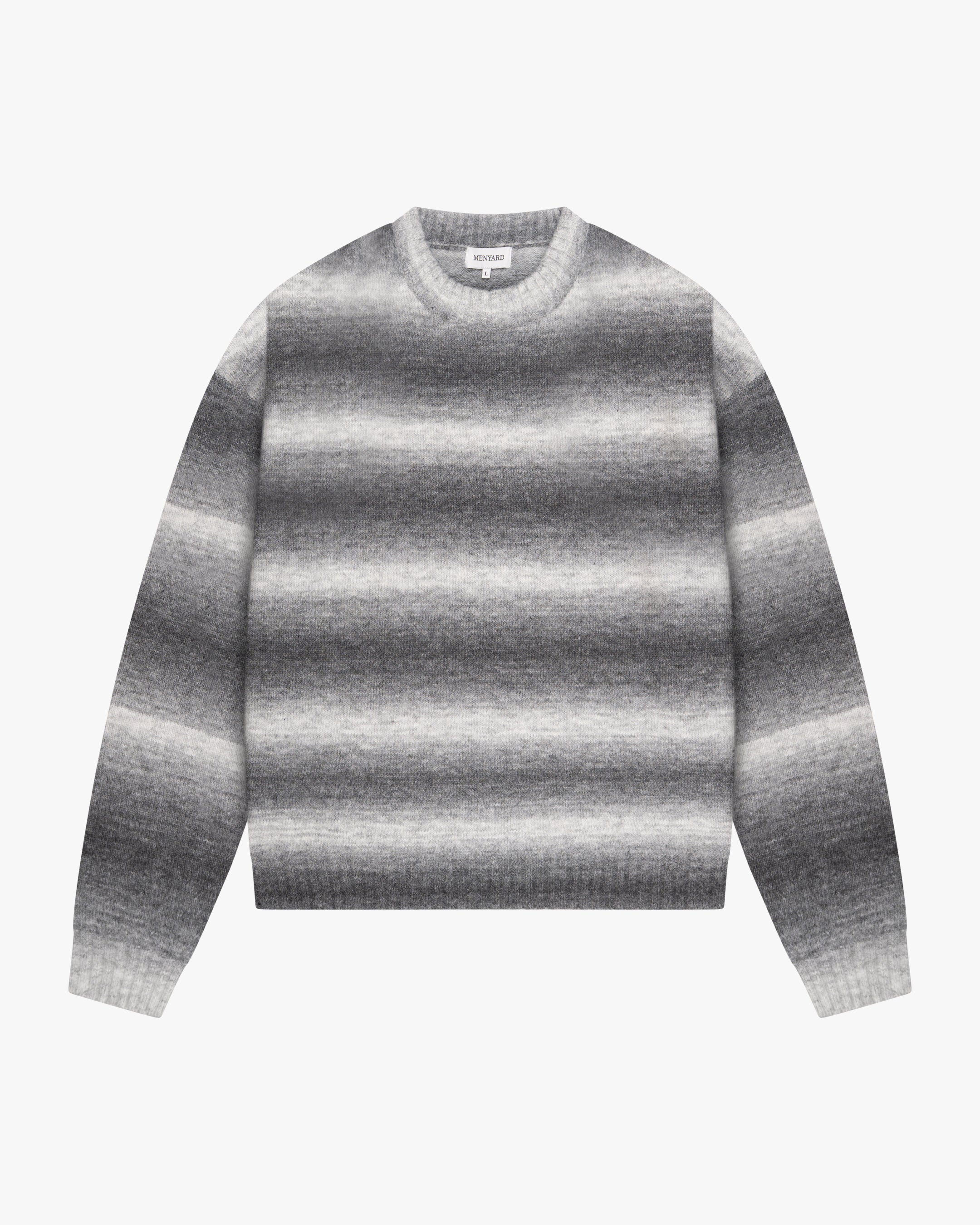 Aria Oversized Gradient Sweater | Grey/White