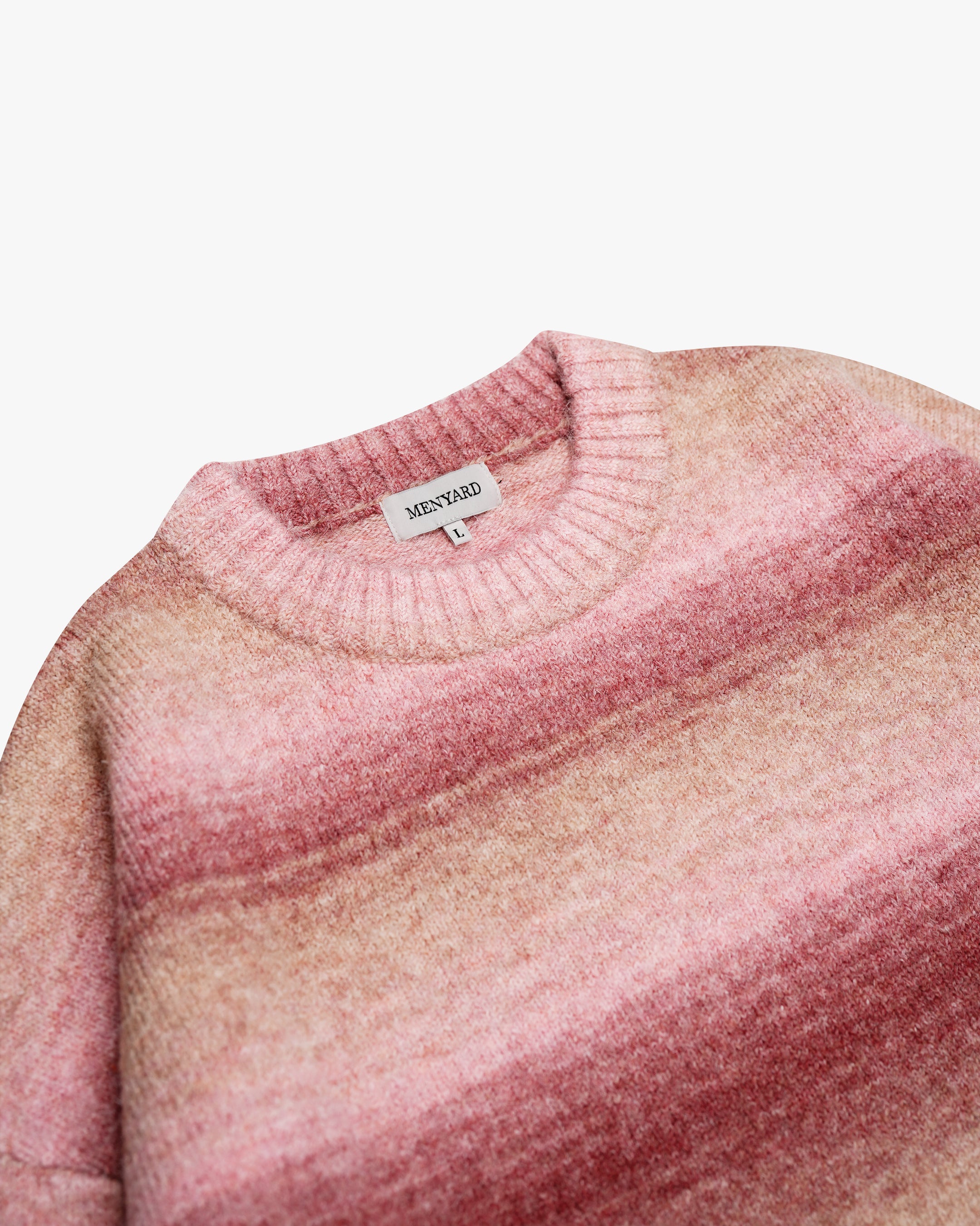 Aria Oversized Gradient Sweater | Pink/White