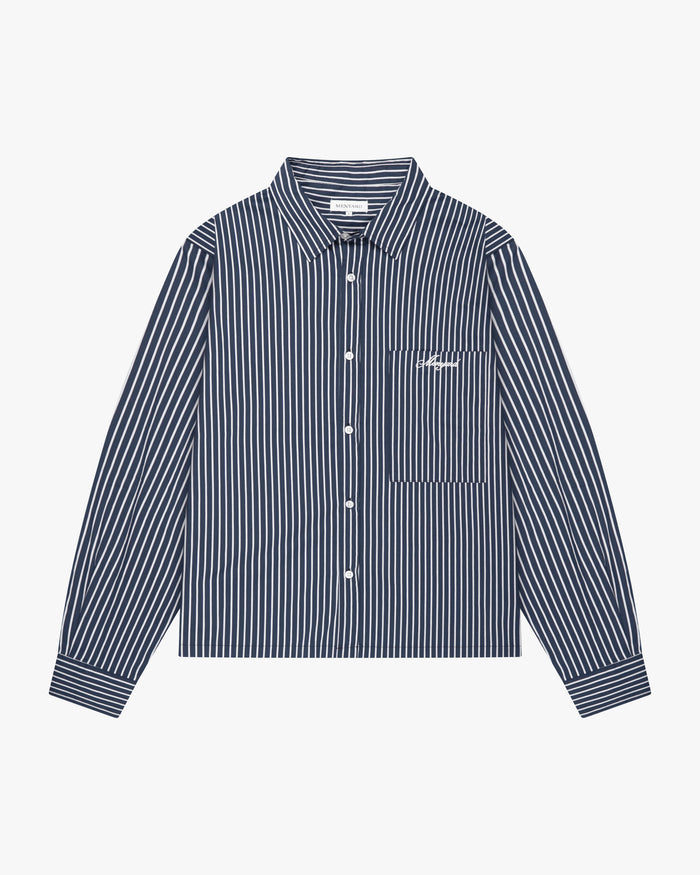 Benet Shirt | Dark Blue/White