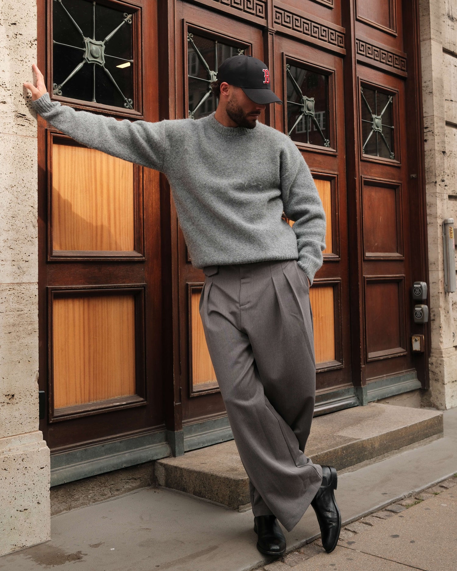 Pull brossé en laine mélangée Brixton 