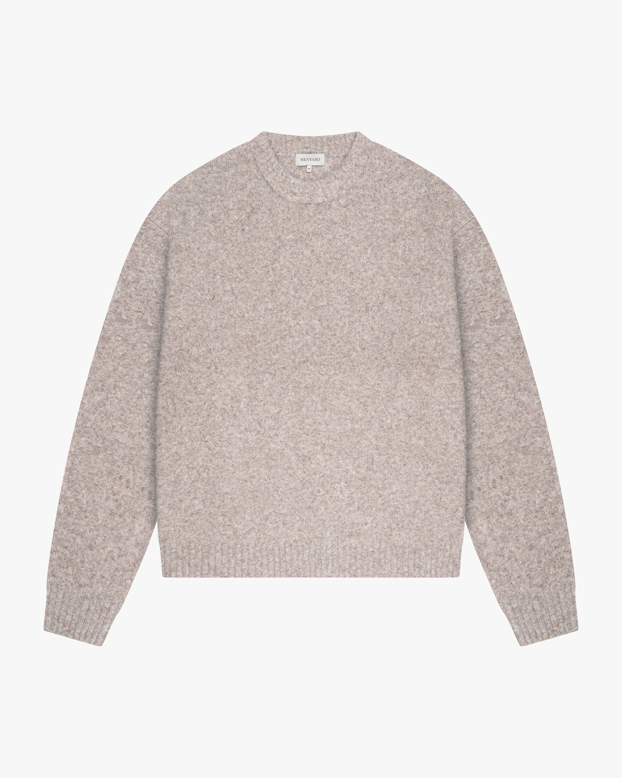 Brixton Wool-Blend Brushed Sweater | Light Brown Melee