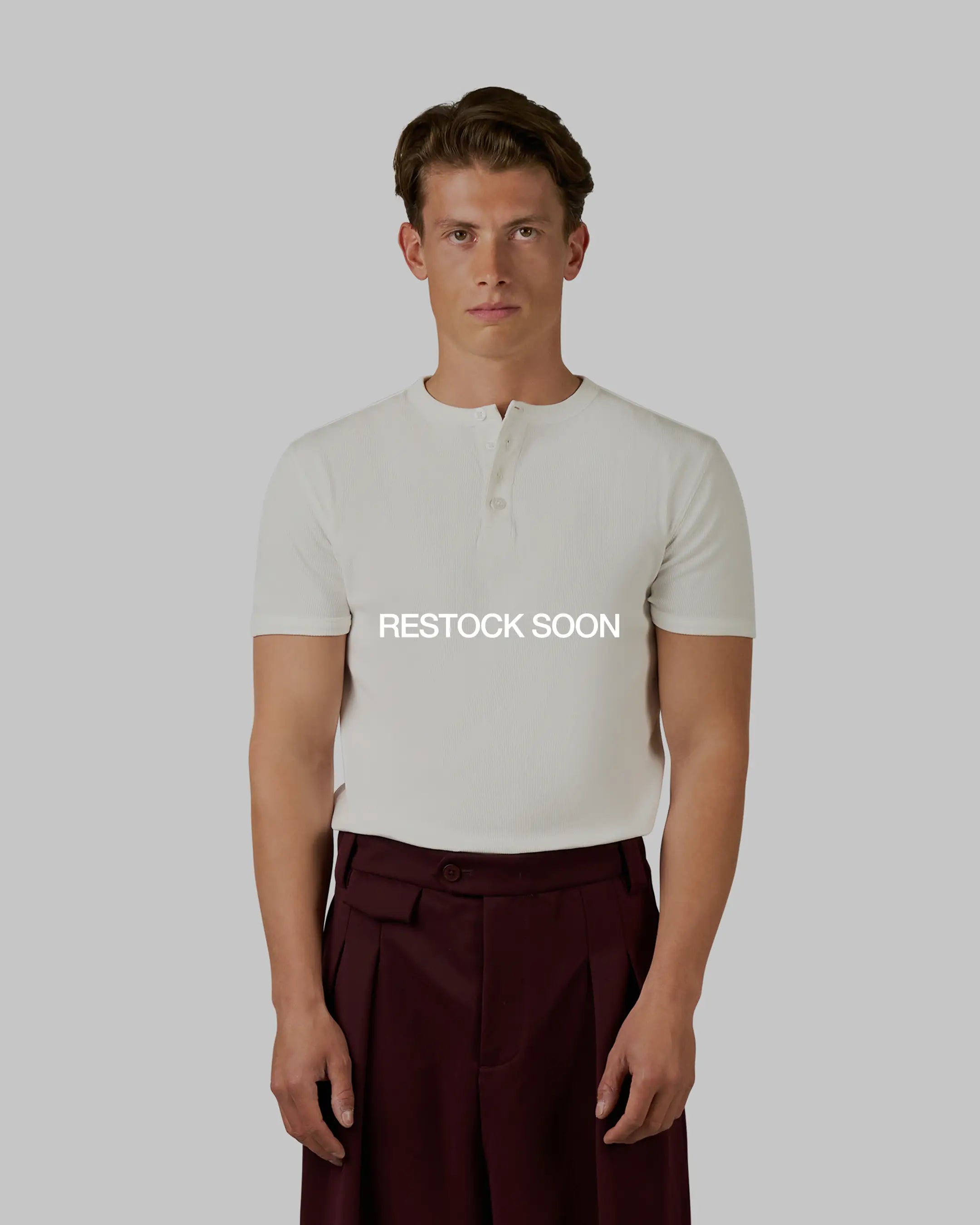 T-shirt Henley côtelé Mougins