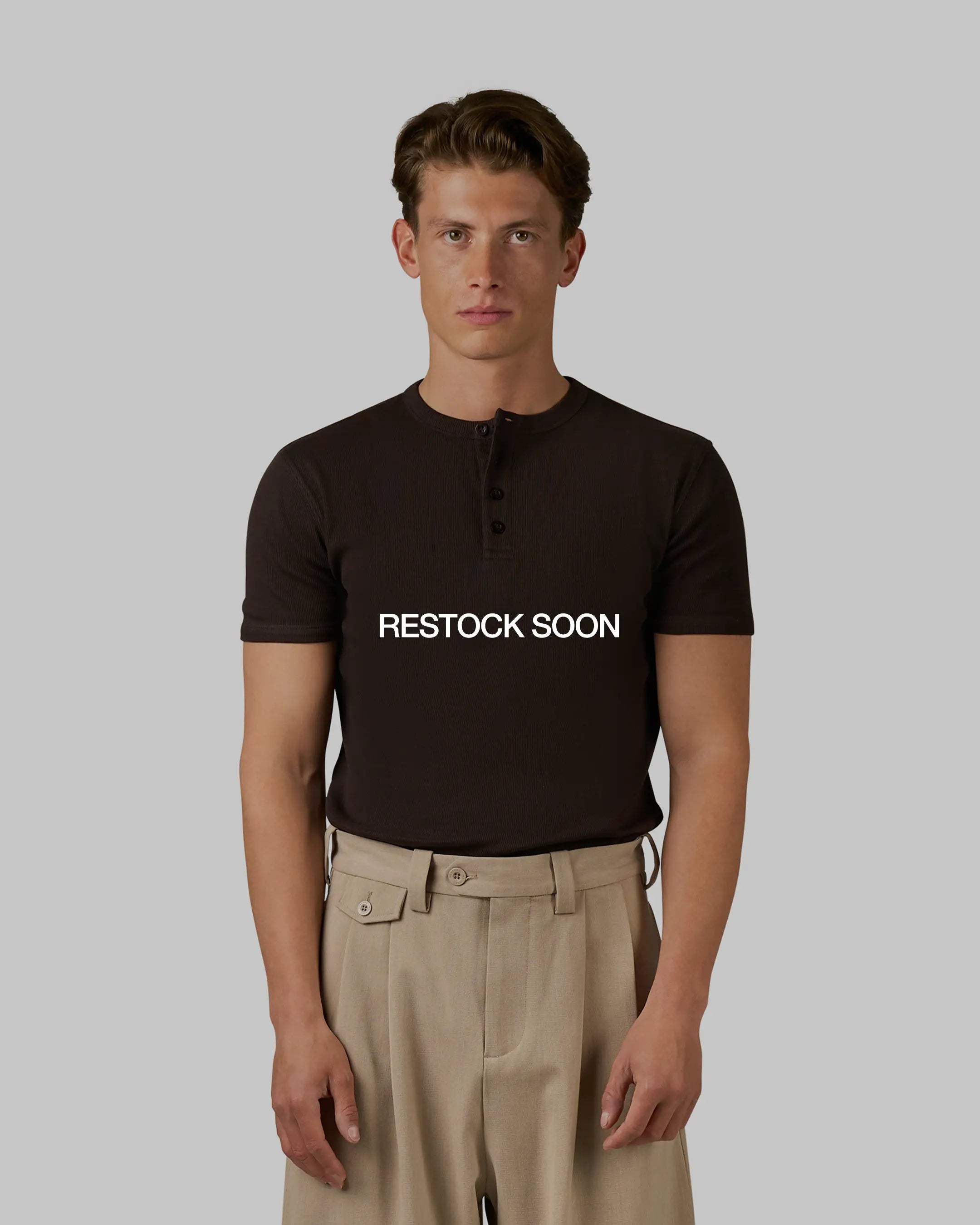 T-shirt Henley côtelé Mougins