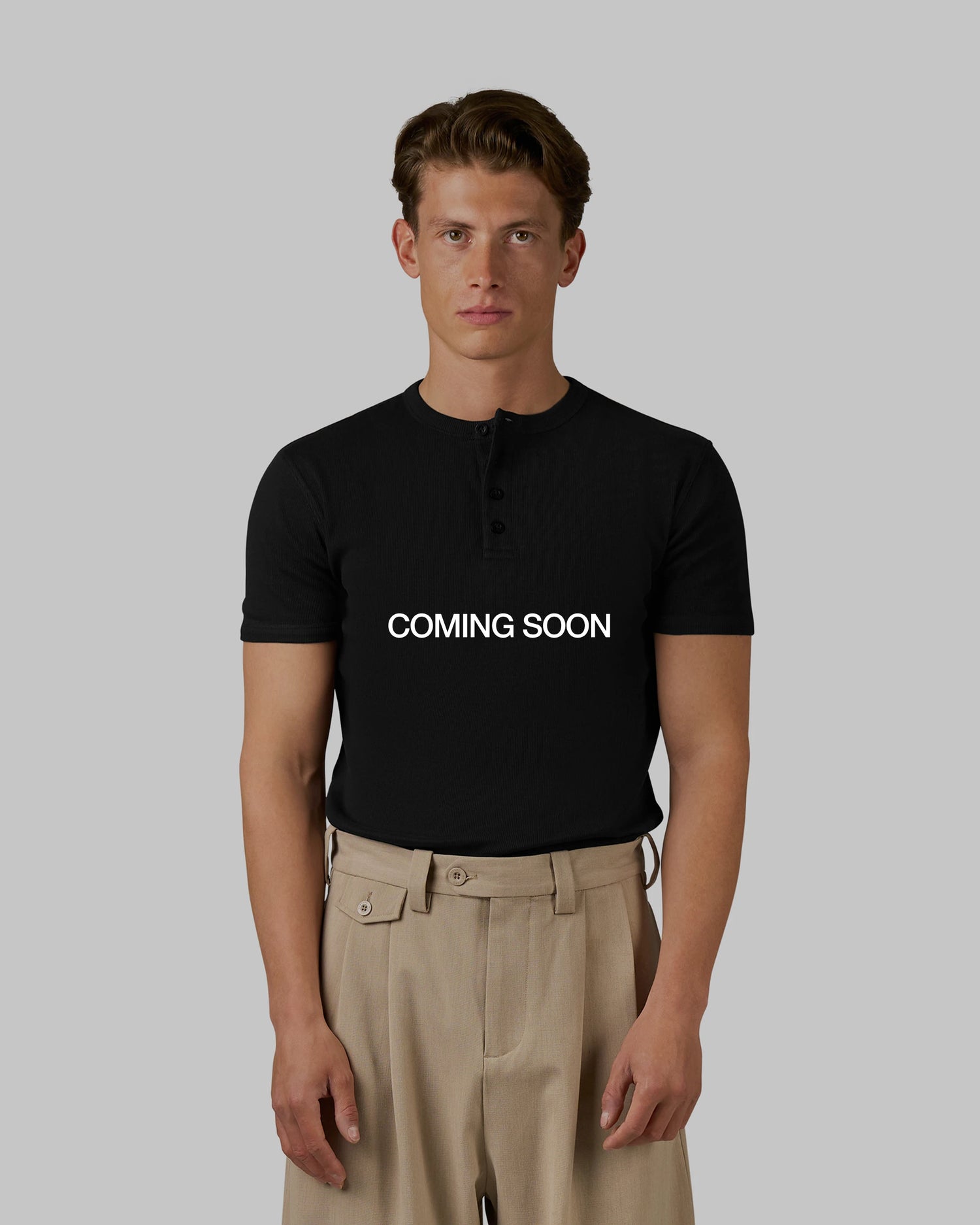 T-shirt Henley côtelé Mougins