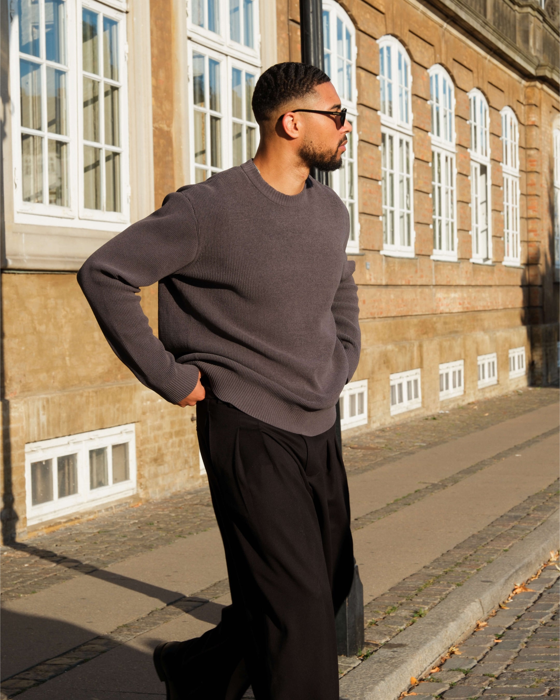 Cascata Rib-Knit Sweater | Grey