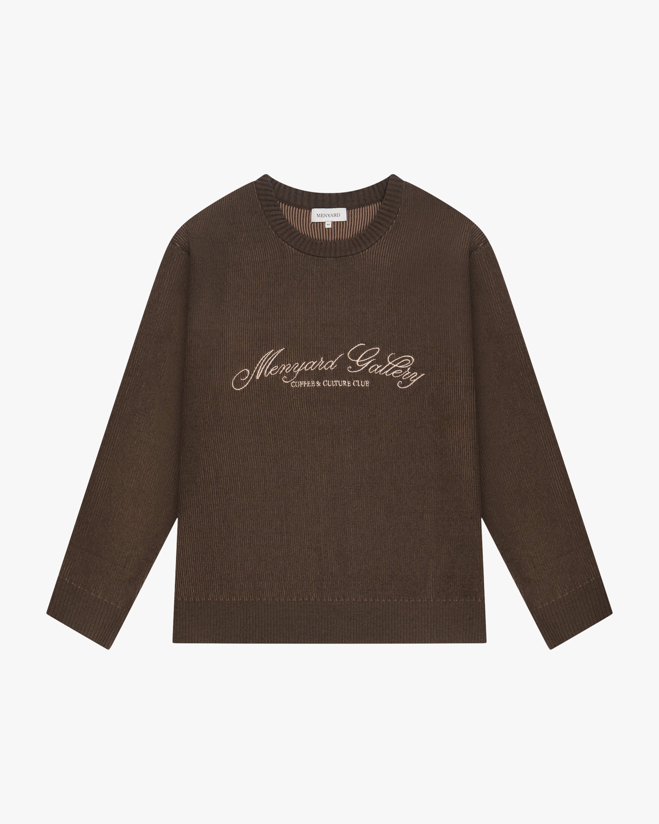 Culture Knitted Crewneck | Brown