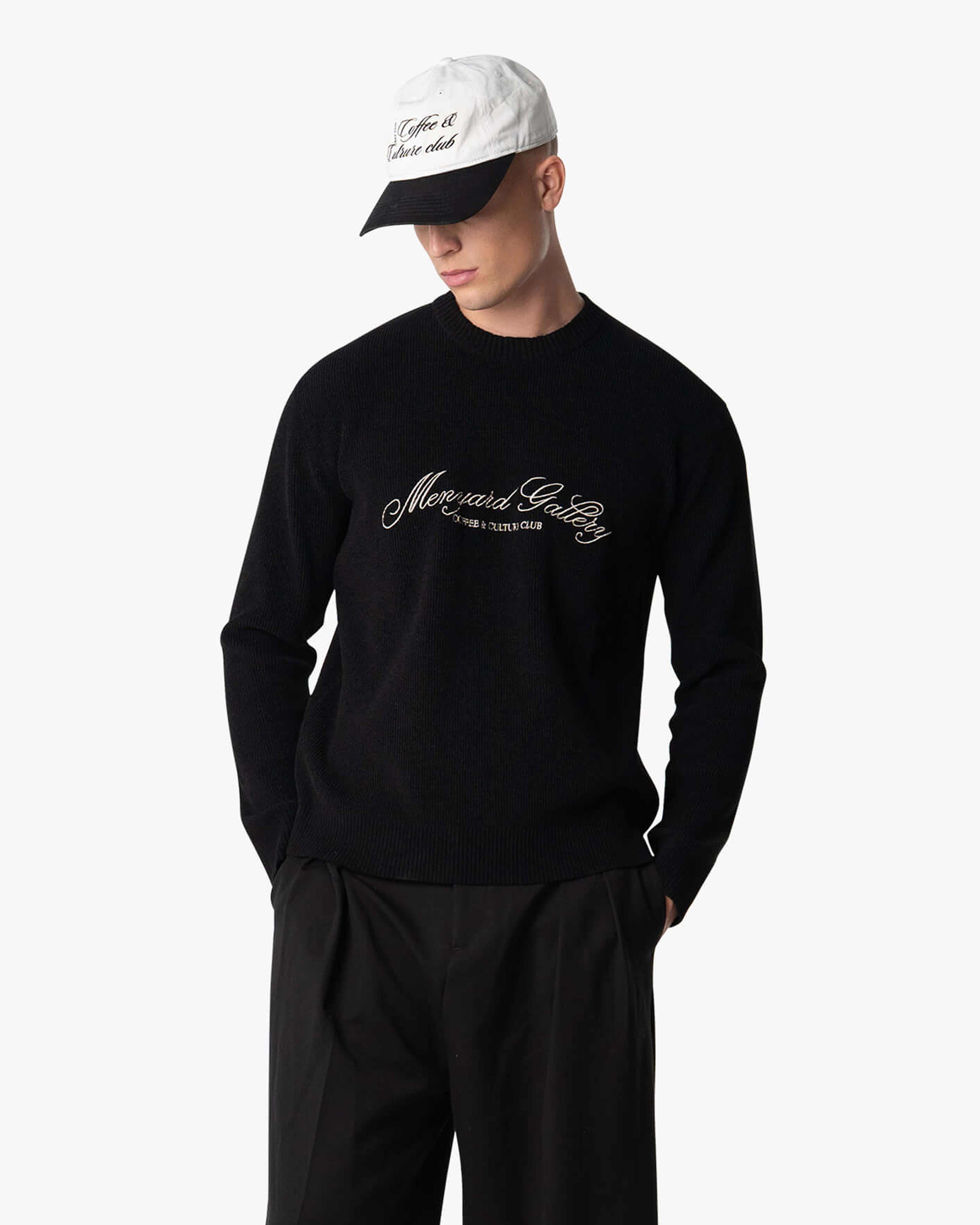 Culture Knitted Crewneck | Black