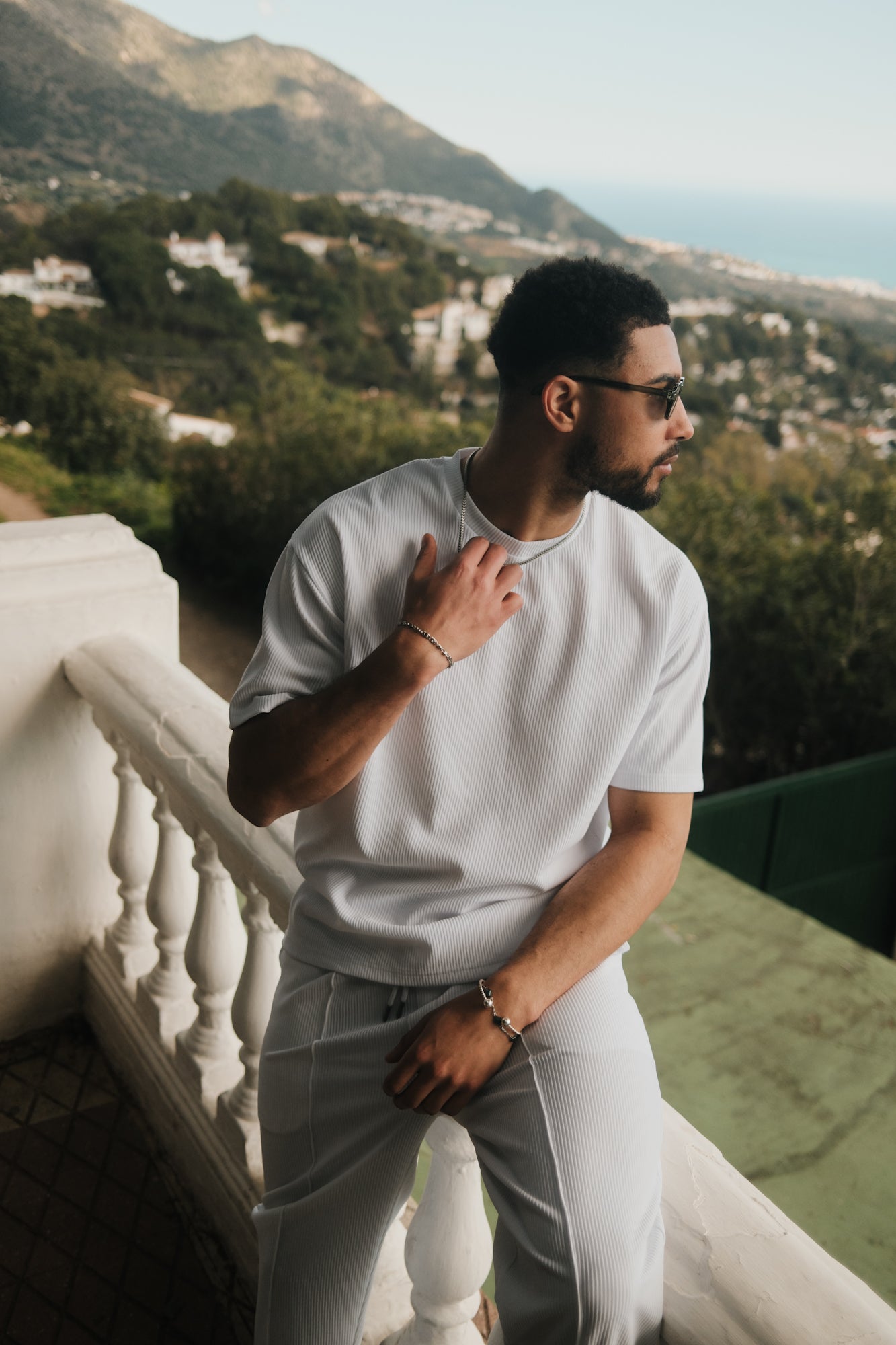 Santiago Ribbed T-Shirt | White