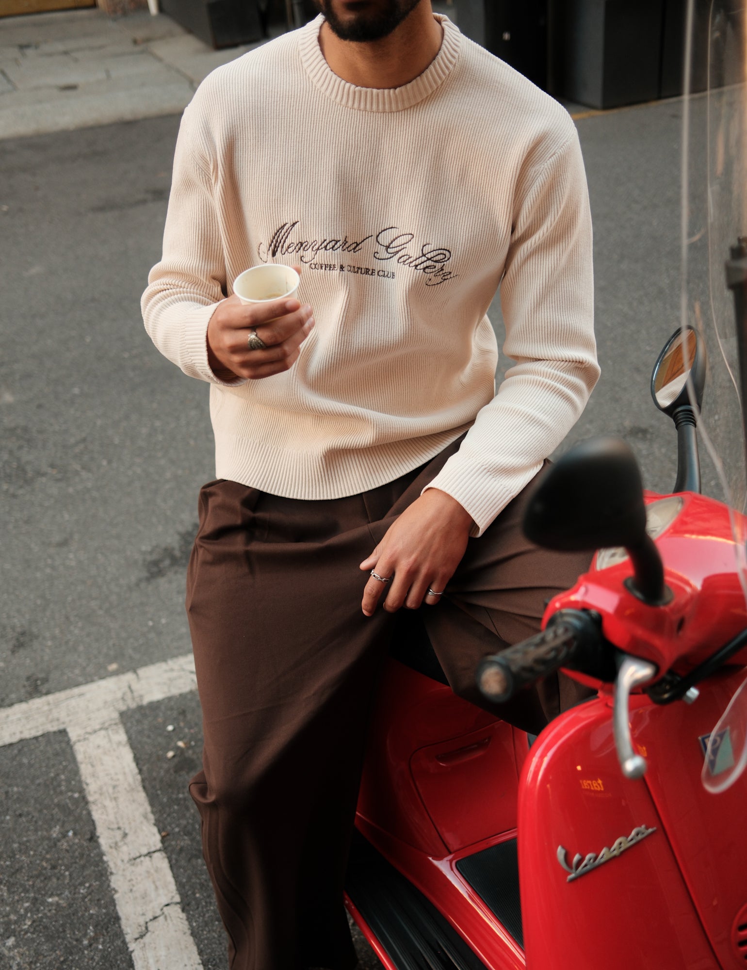 Culture Knitted Crewneck | Creme