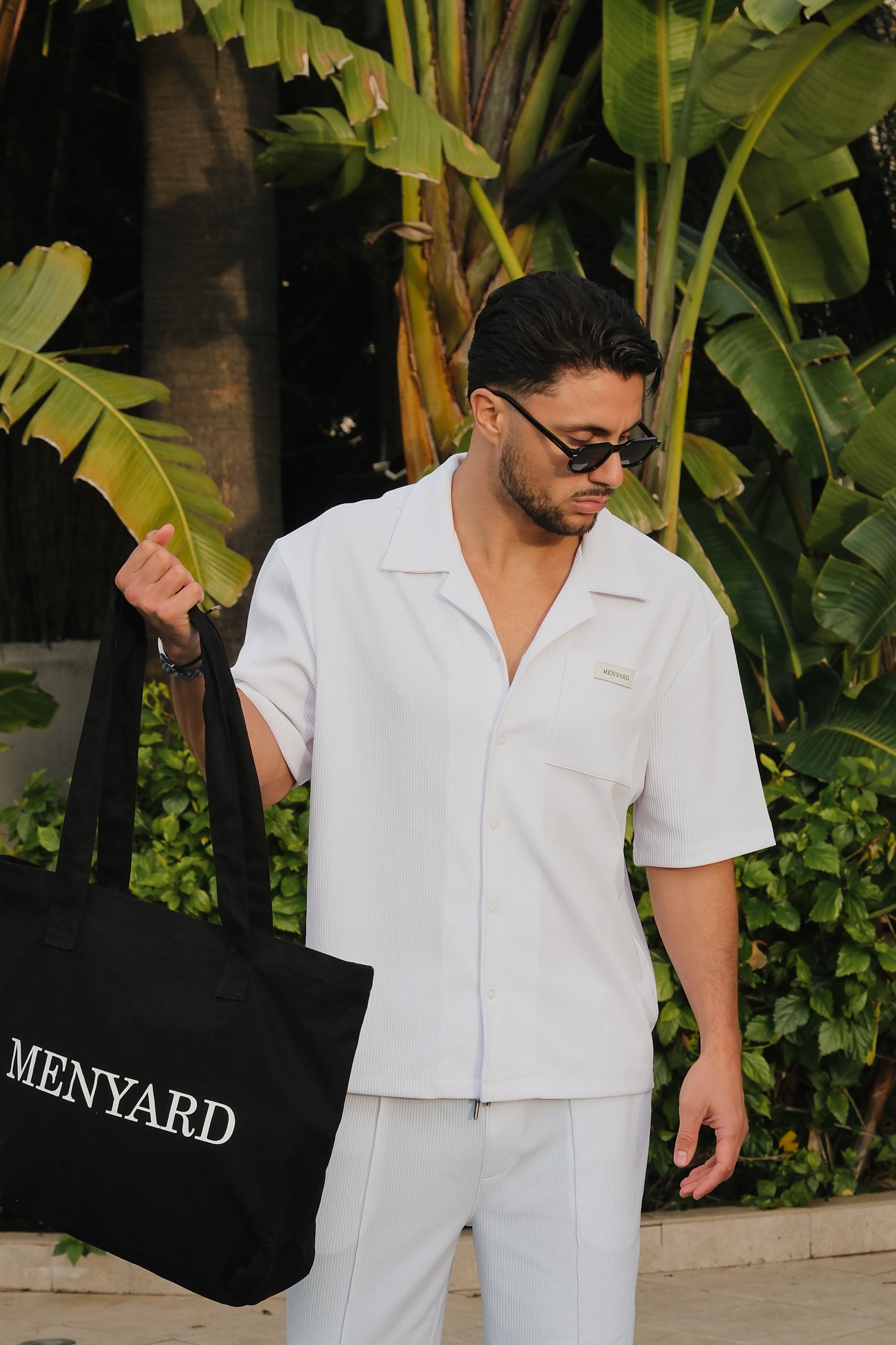 Santiago Ribbed Shirt | White