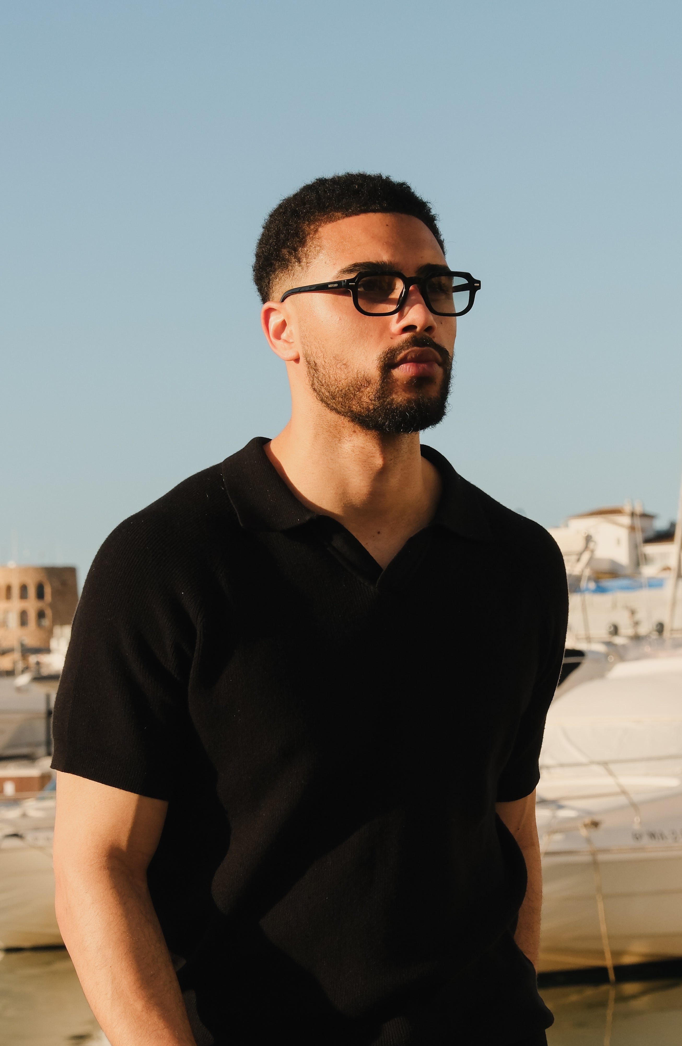 Sirocco sunglasses | Black/Gradient Green