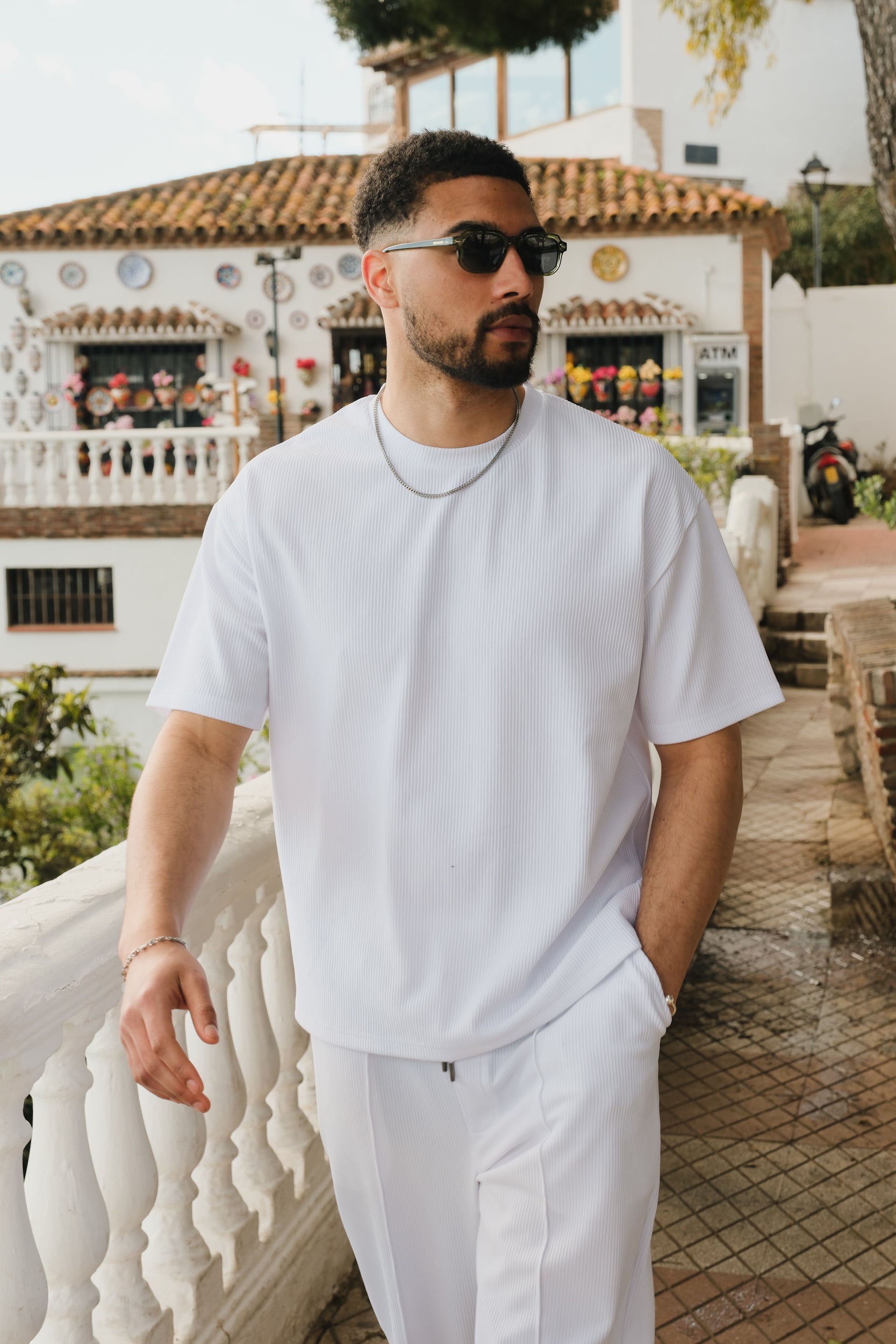 Santiago Ribbed T-Shirt | White