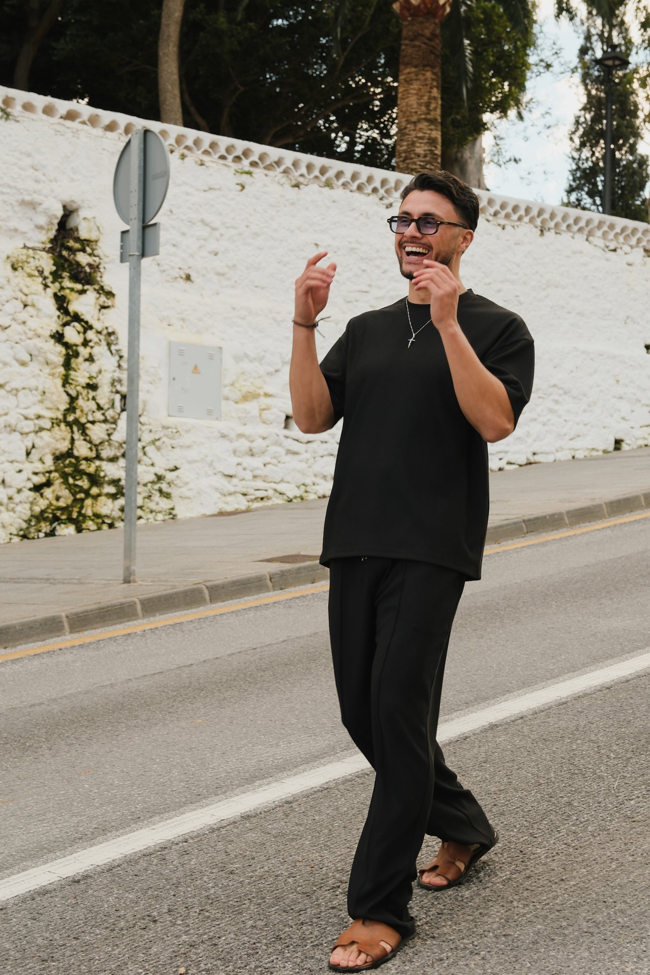 Santiago Ribbed T-Shirt | Black