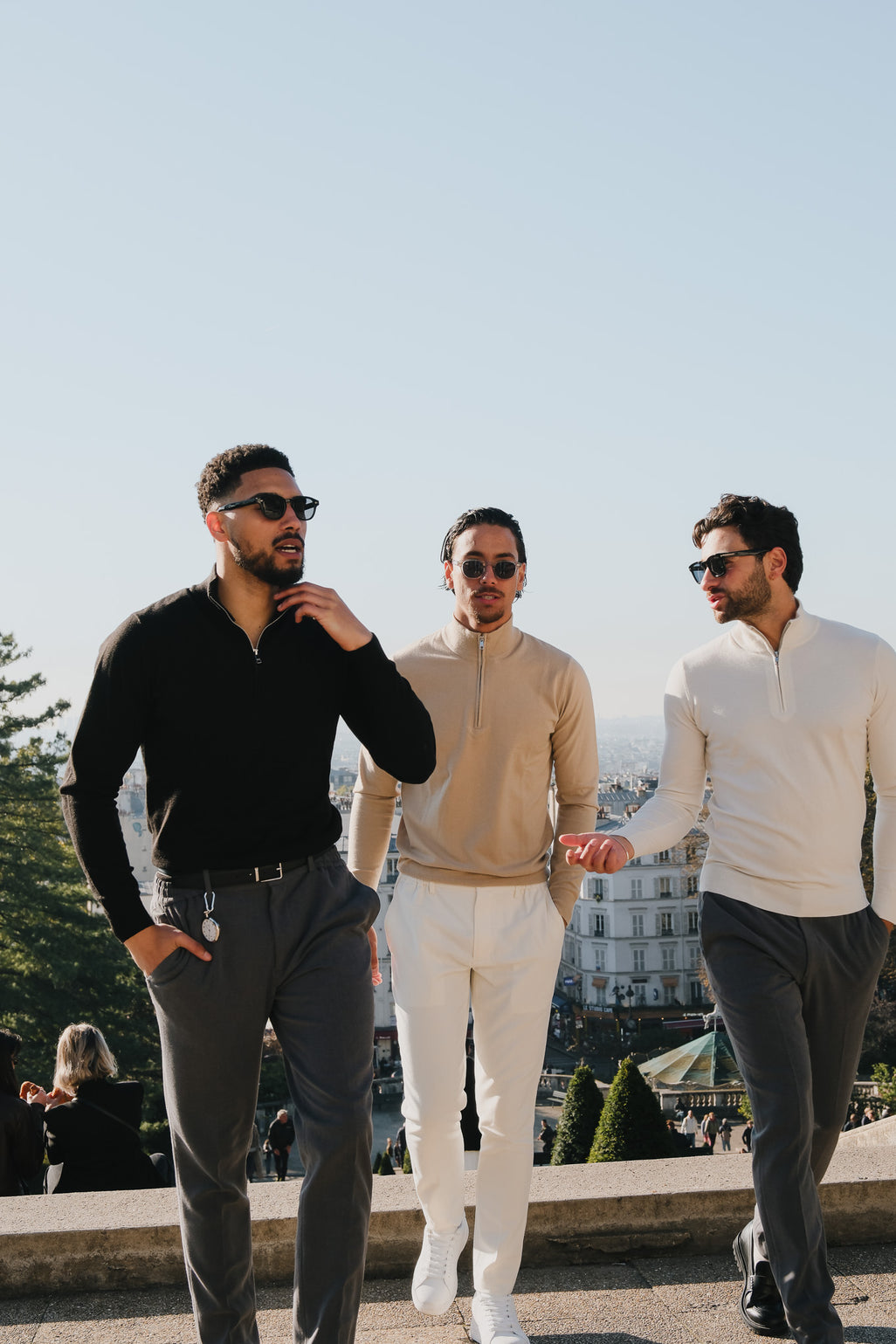 Porter half zip | White