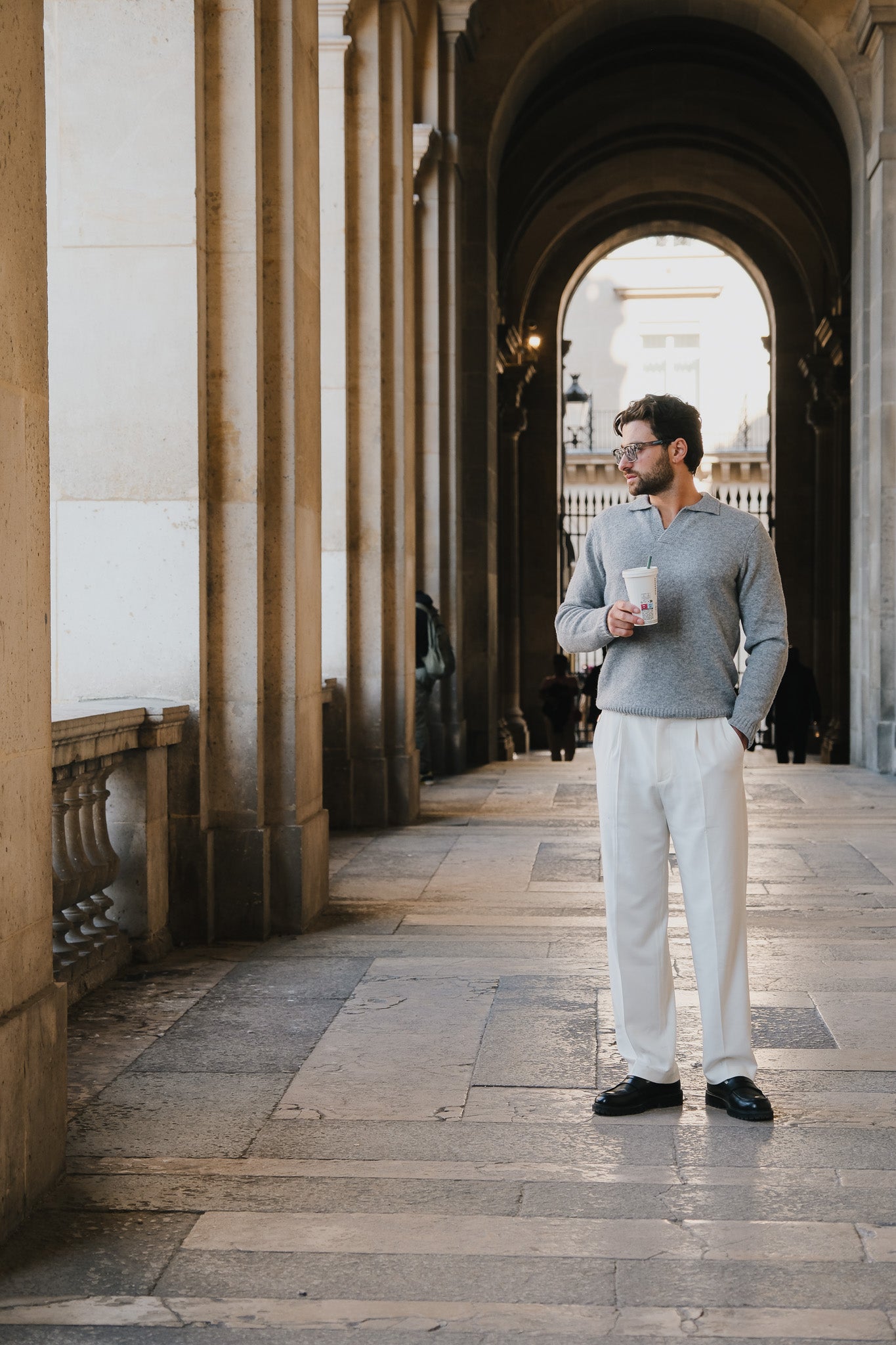 Fender Straight Pants | Ecru